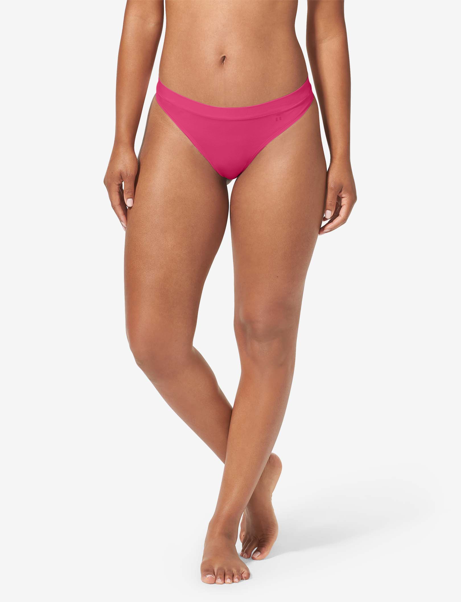 Women's Cool Cotton Thong::Raspberry Sorbet