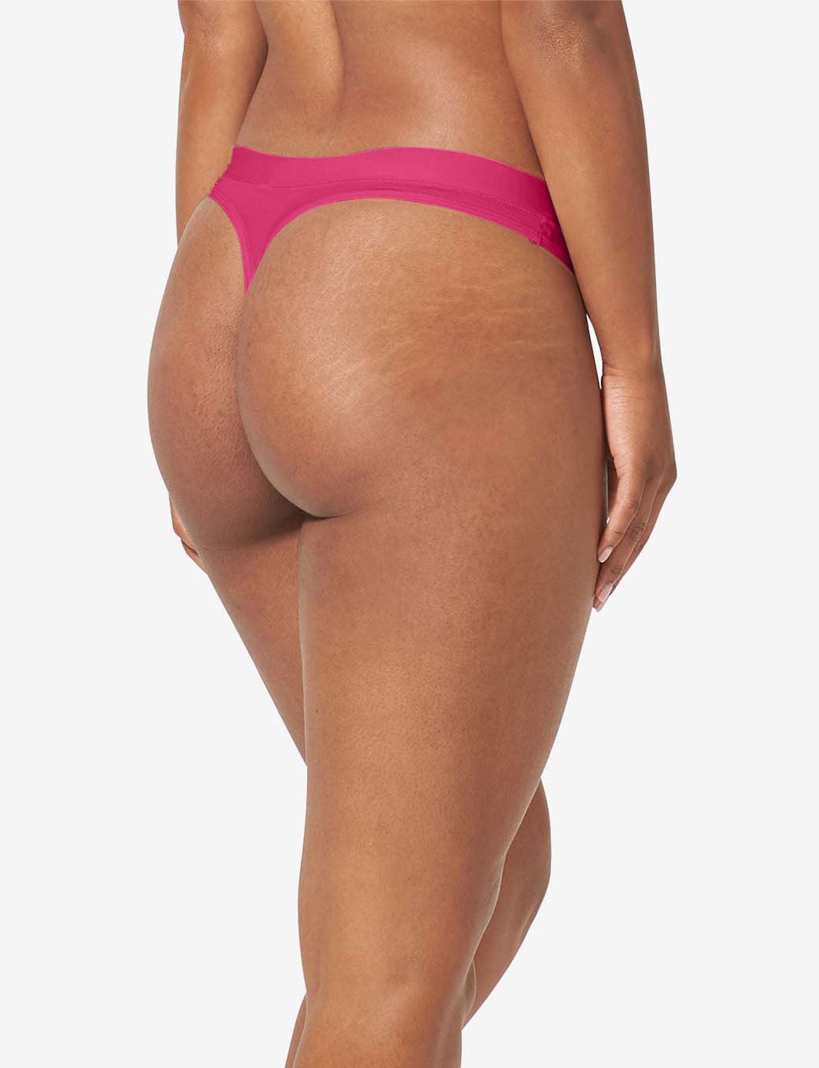 Women's Cool Cotton Thong::Raspberry Sorbet
