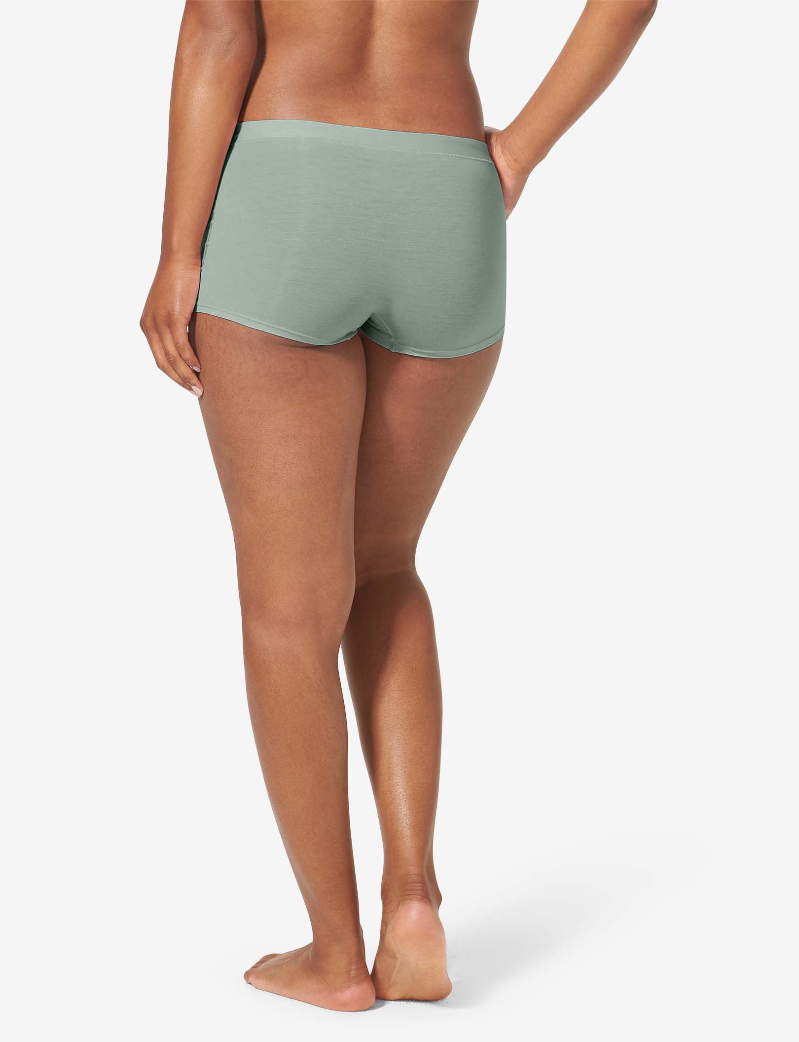 Women's Cool Cotton Boyshort::Lily Pad