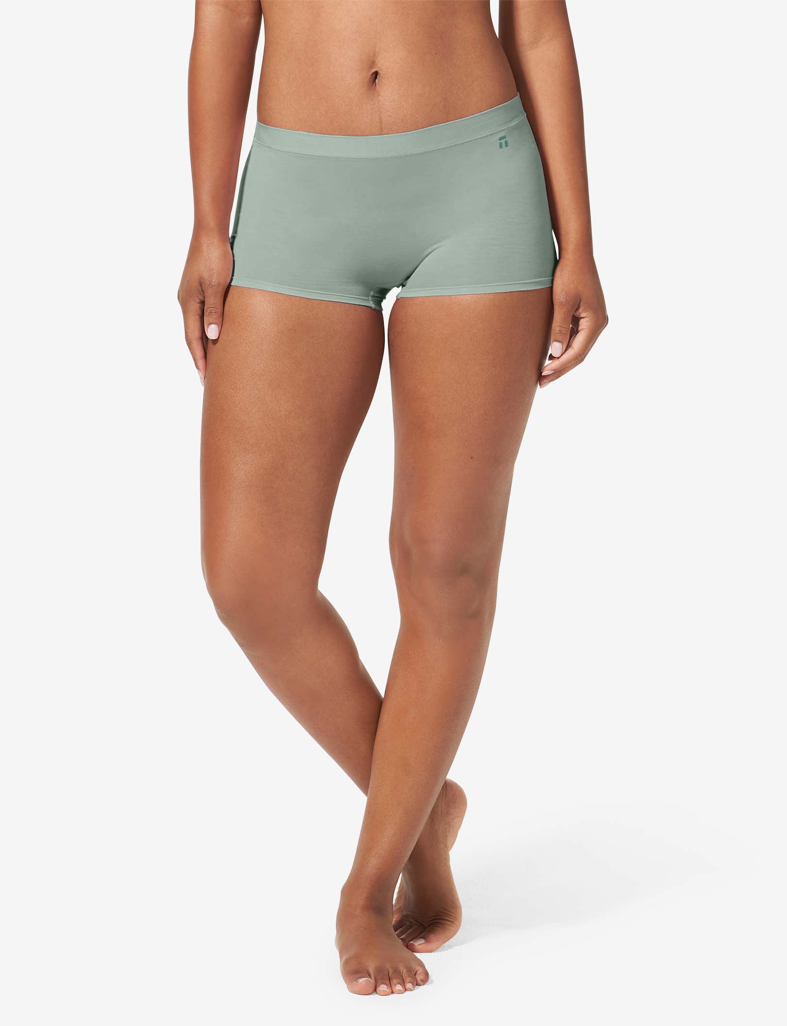 Women's Cool Cotton Boyshort::Lily Pad