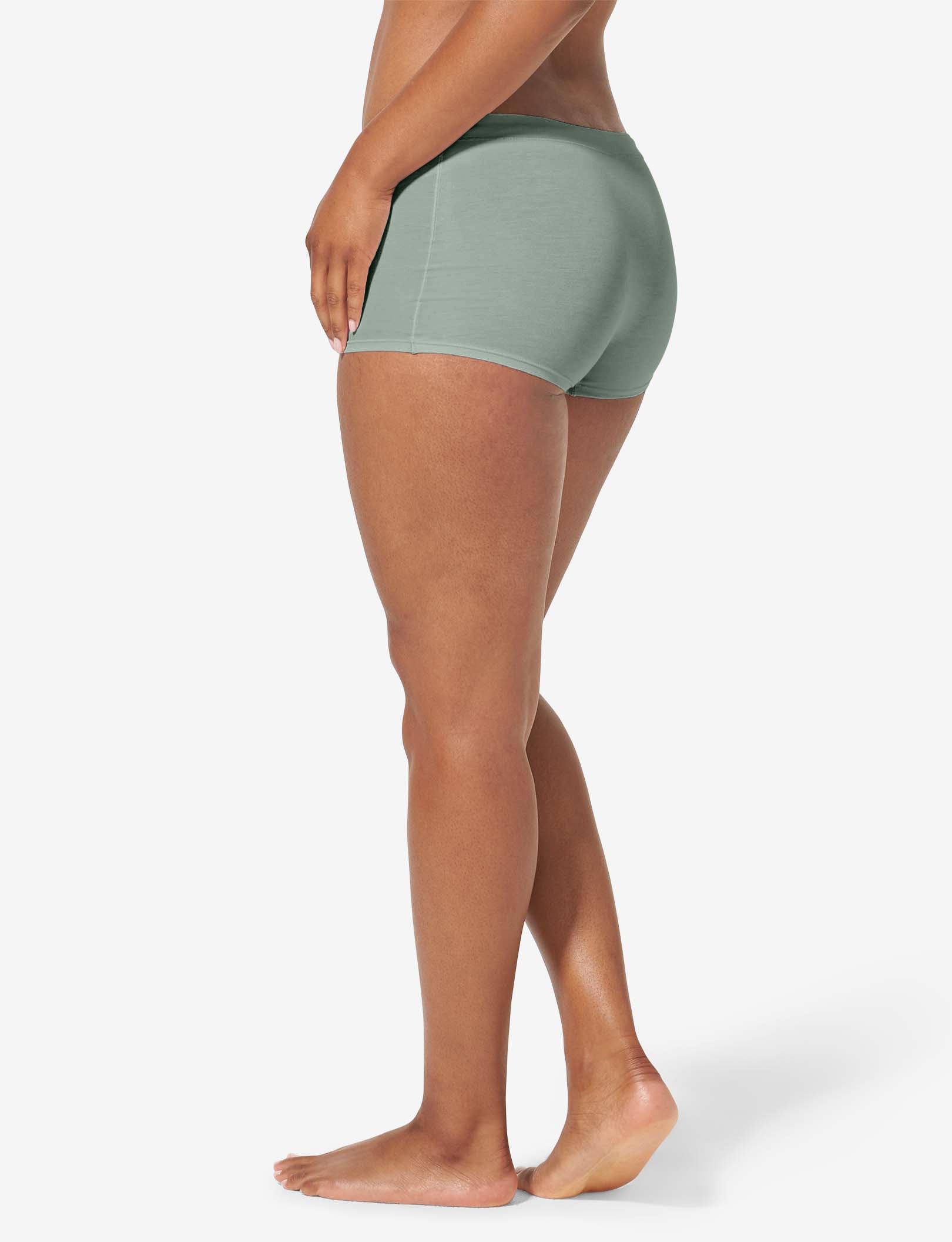 Women's Cool Cotton Boyshort::Lily Pad