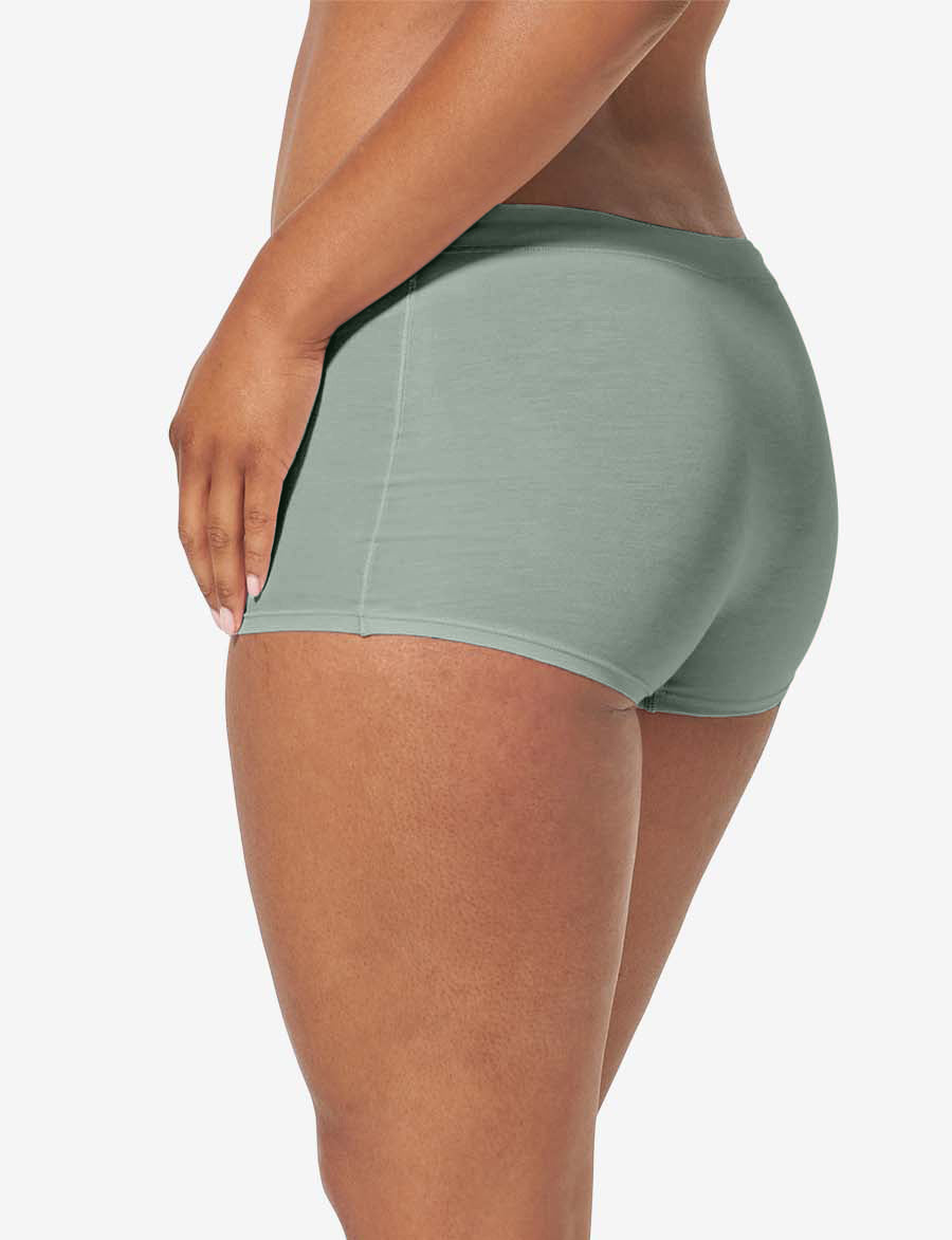 Women's Cool Cotton Boyshort::Lily Pad