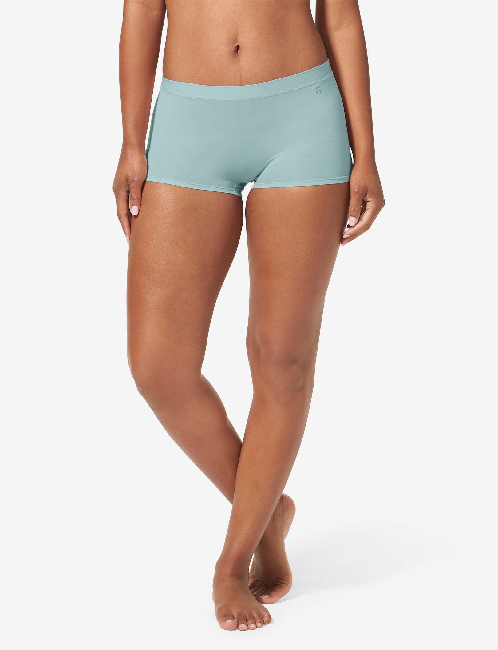 Women's Cool Cotton Boyshort::Blue Haze