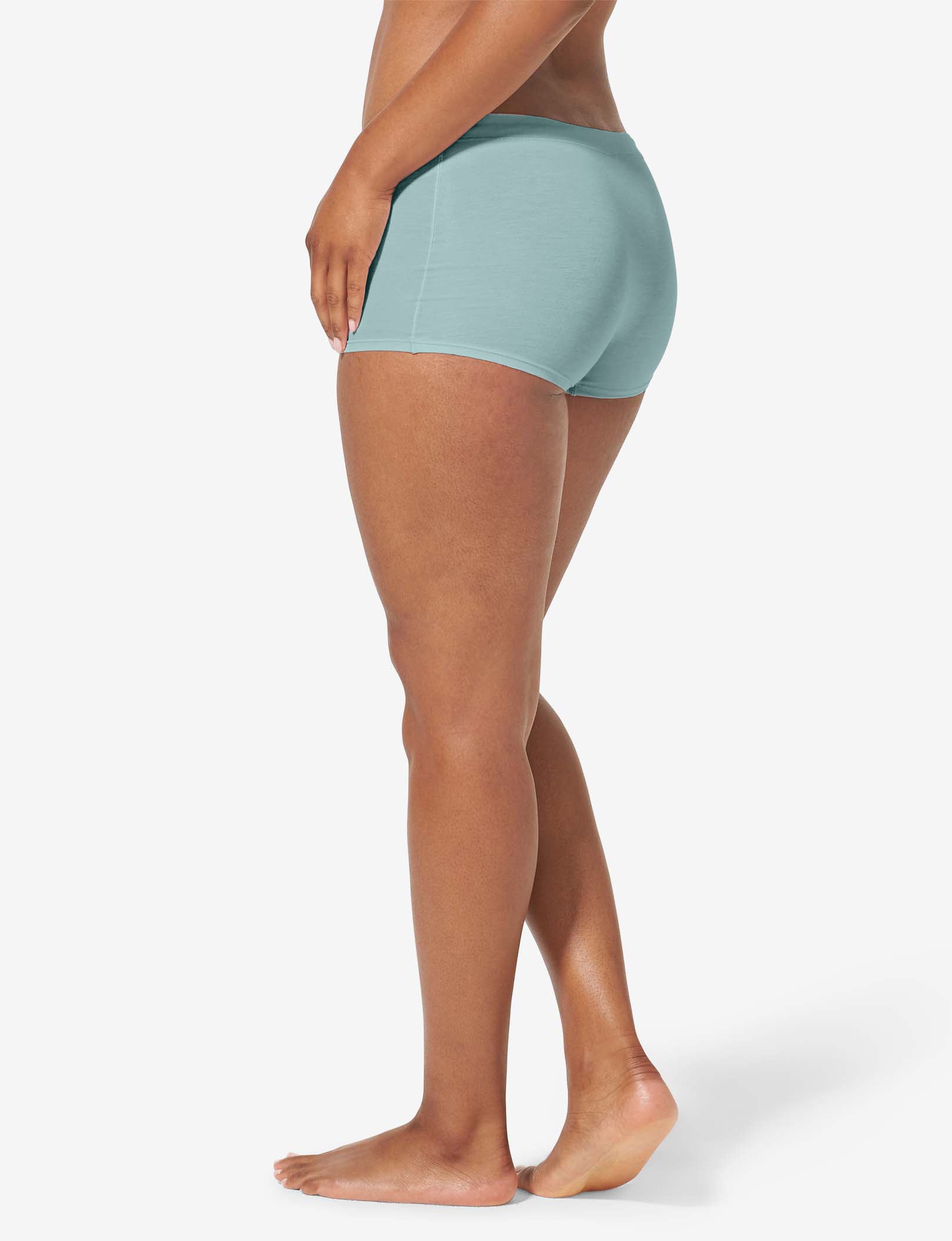 Women's Cool Cotton Boyshort::Blue Haze