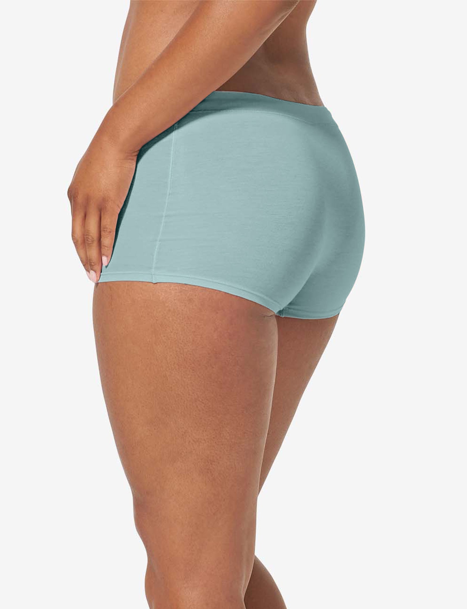 Women's Cool Cotton Boyshort::Blue Haze