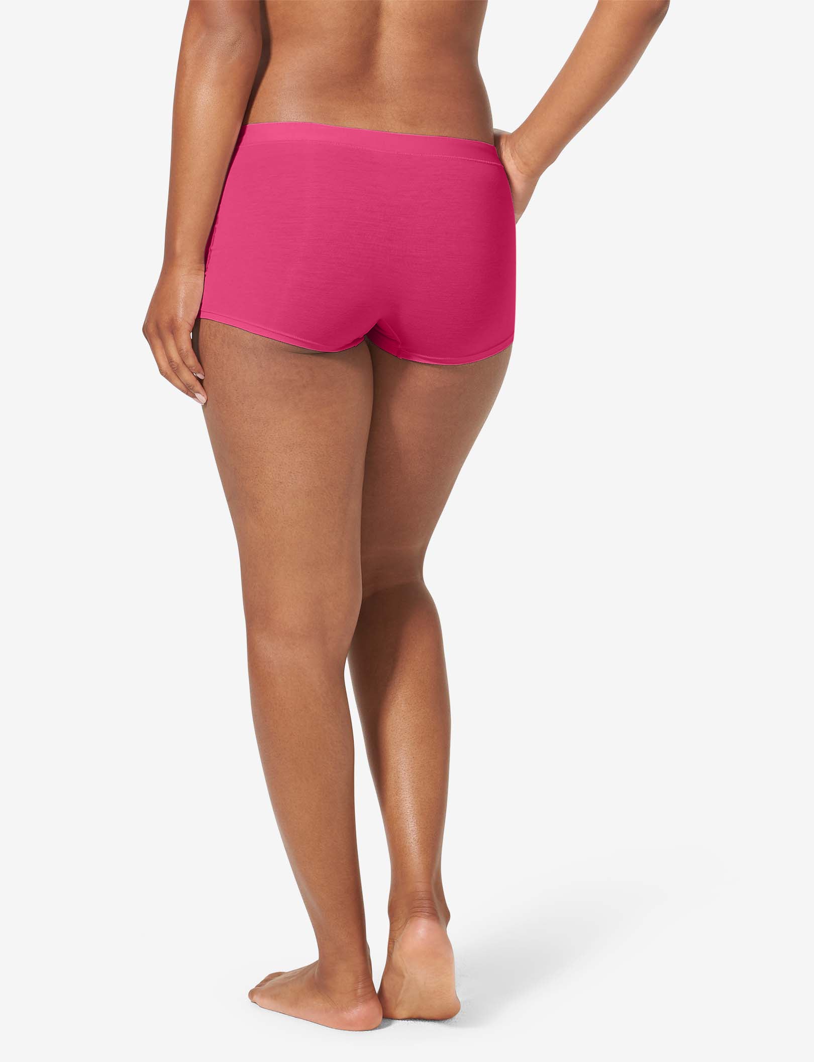 Women's Cool Cotton Boyshort::Raspberry Sorbet