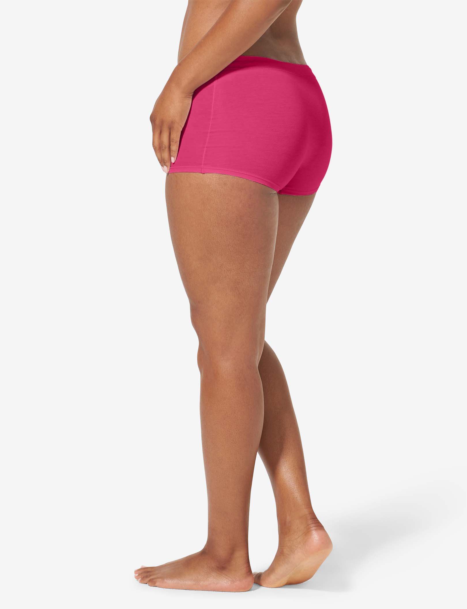 Women's Cool Cotton Boyshort::Raspberry Sorbet