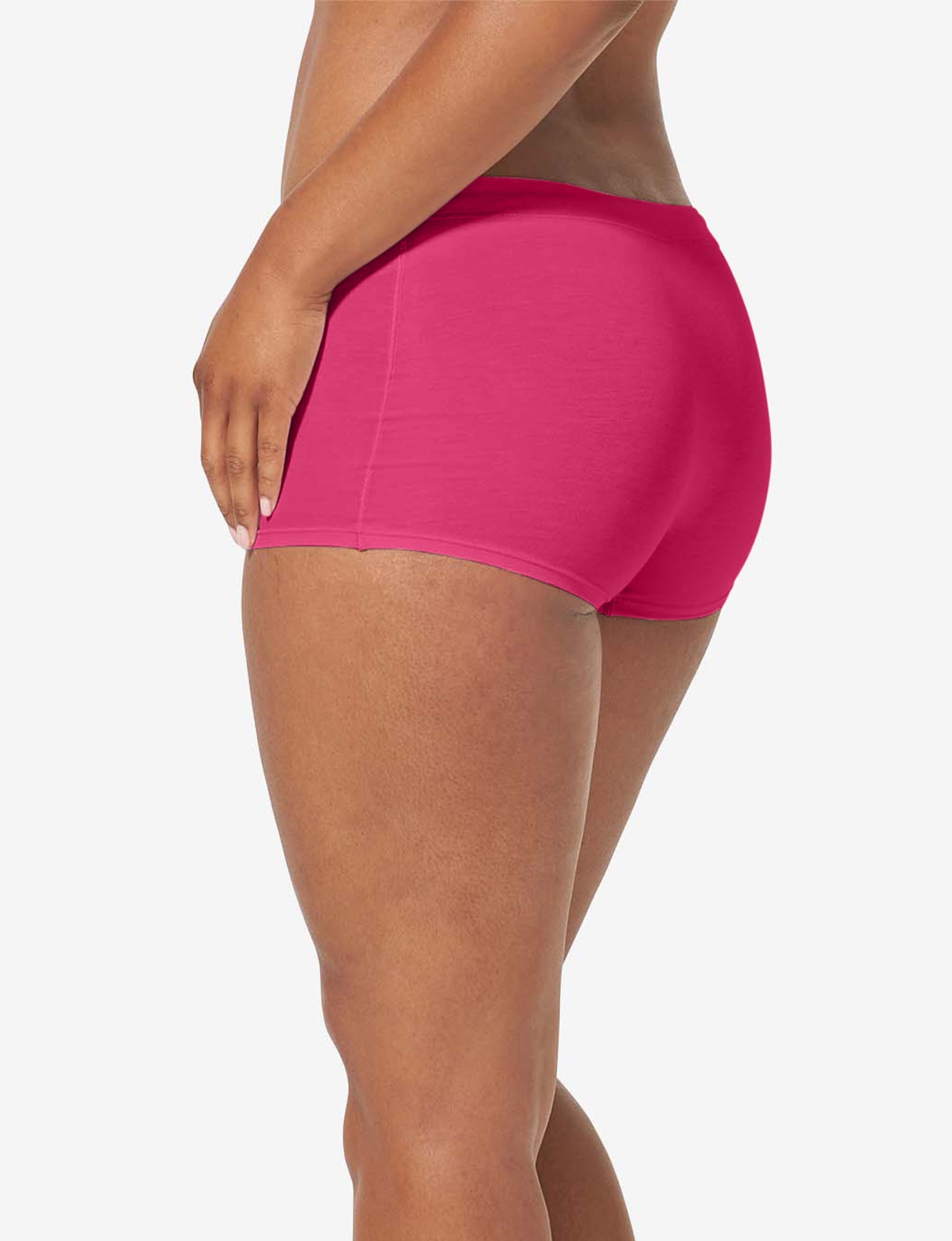 Women's Cool Cotton Boyshort::Raspberry Sorbet