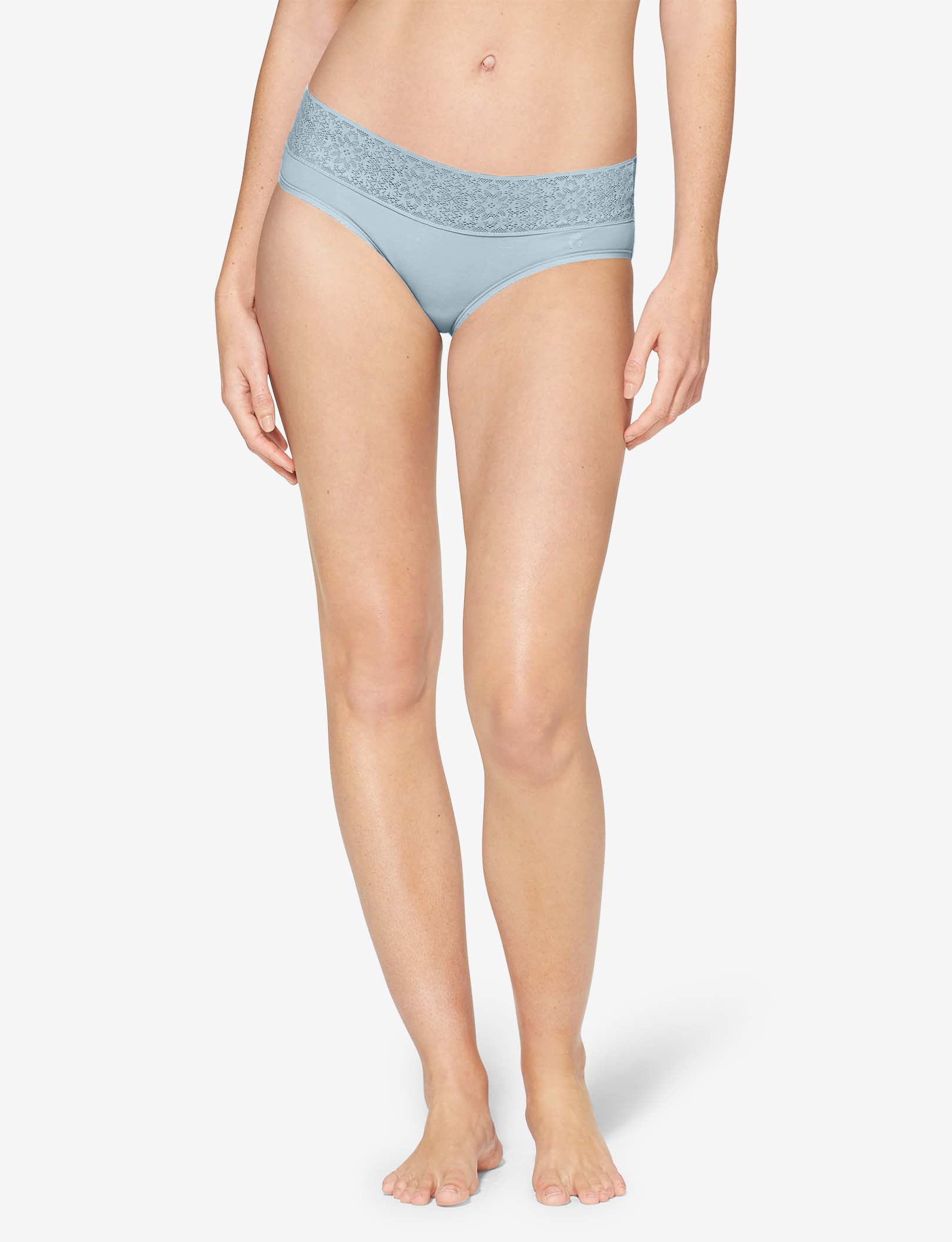 Women's Cool Cotton Brief, Lace Waist::Plein Air Lace Waist