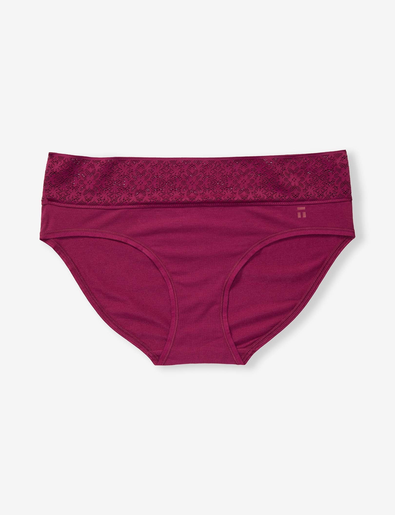 Women's Cool Cotton Brief, Lace Waist::Purple Potion Lace Waist