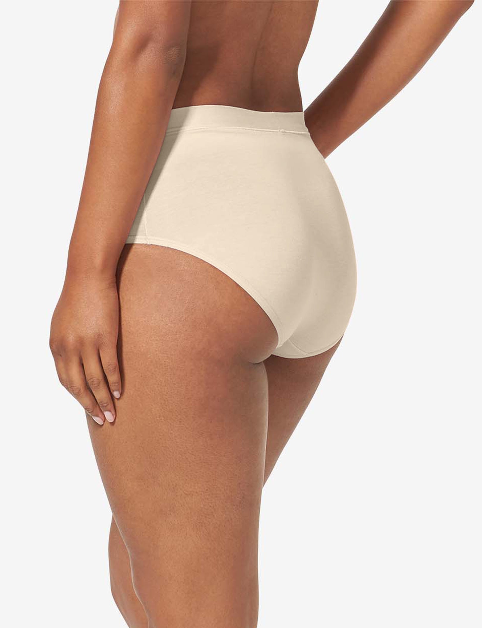 Women's Cool Cotton High Rise Brief::Parchment