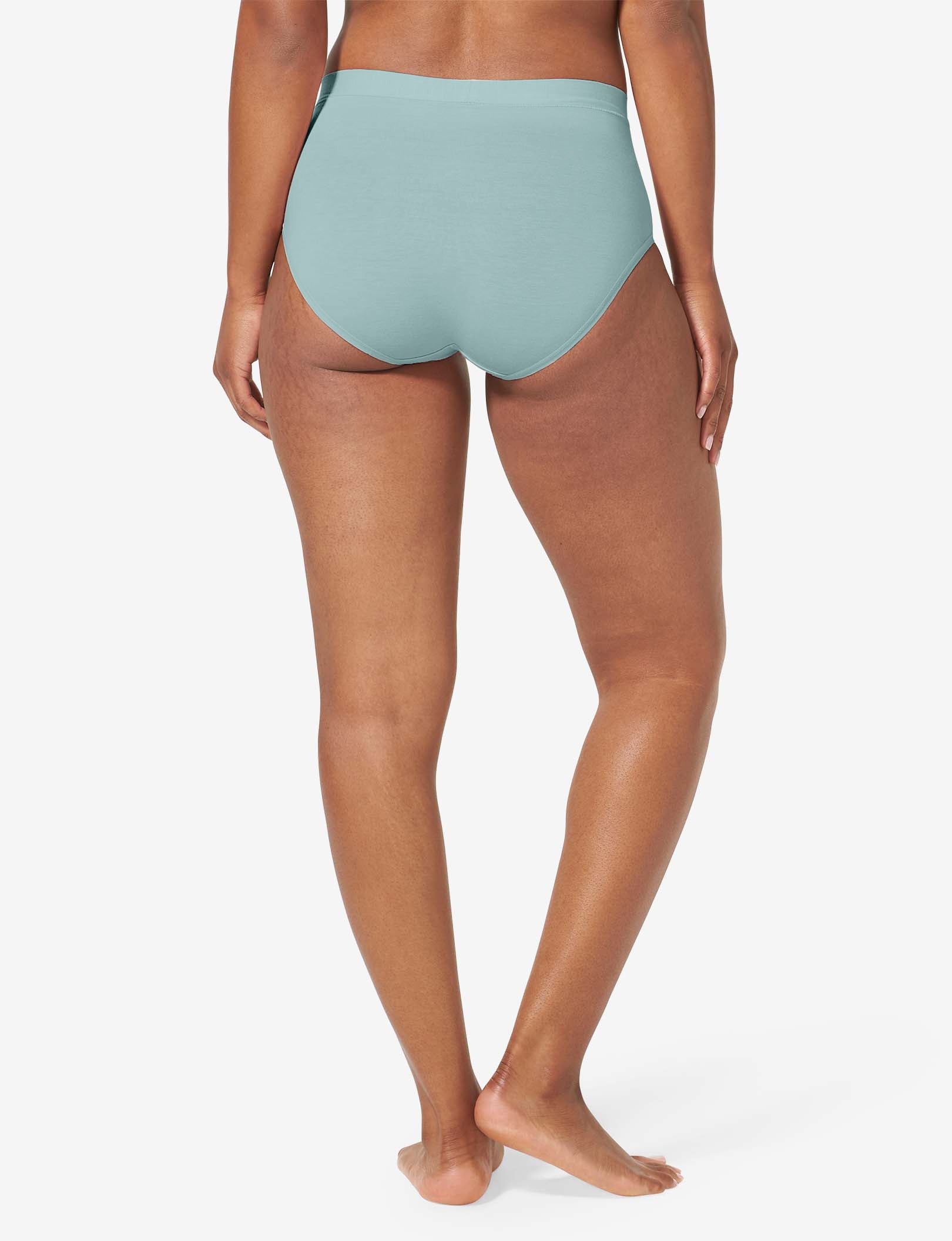 Women's Cool Cotton High Rise Brief::Blue Haze