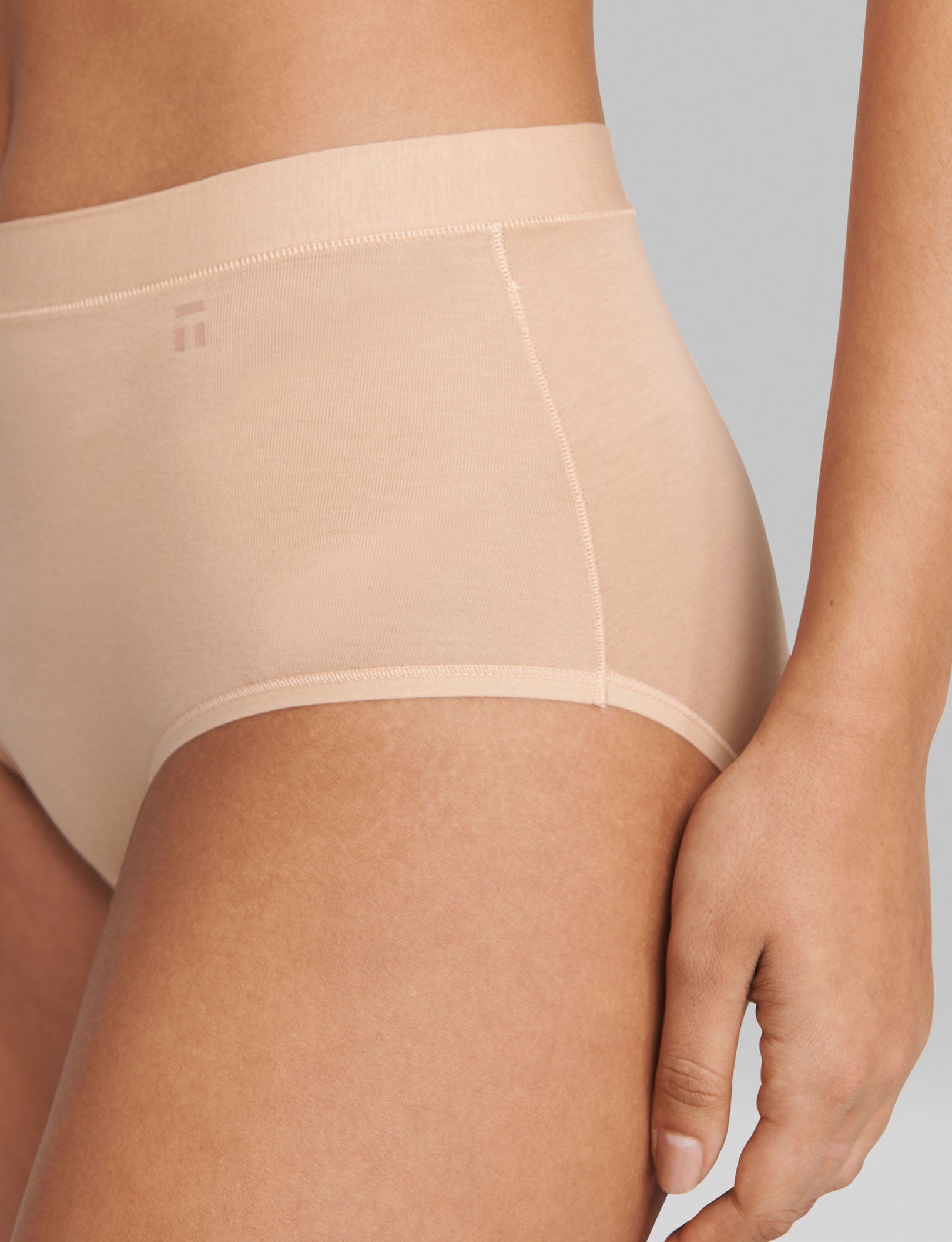 Women's Cool Cotton High Rise Brief::Maple Sugar