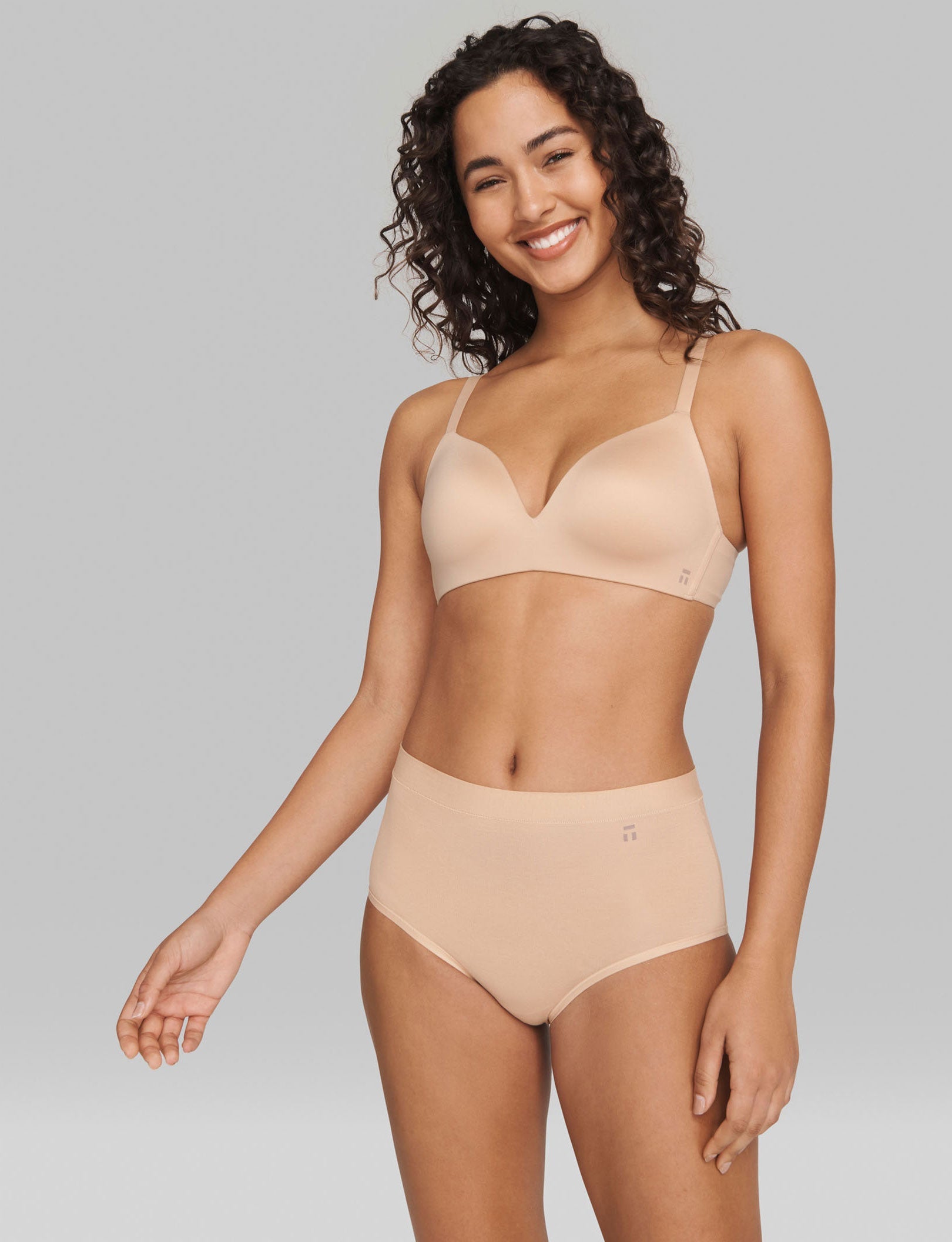 Women's Cool Cotton High Rise Brief::Maple Sugar