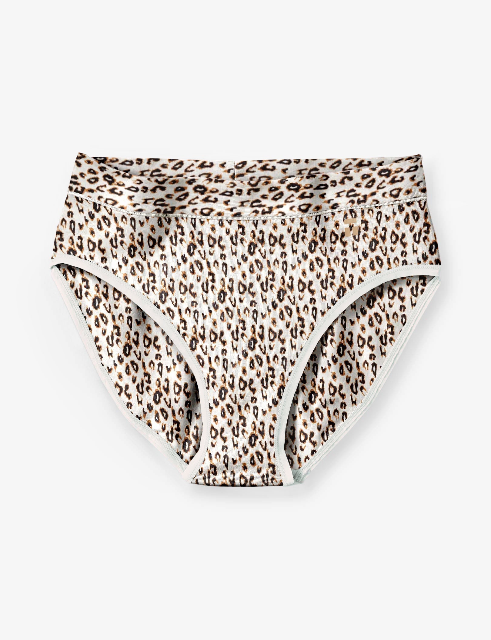 Women's Cool Cotton Brief (3-Pack)::Tan/Natural Leopard/Grey