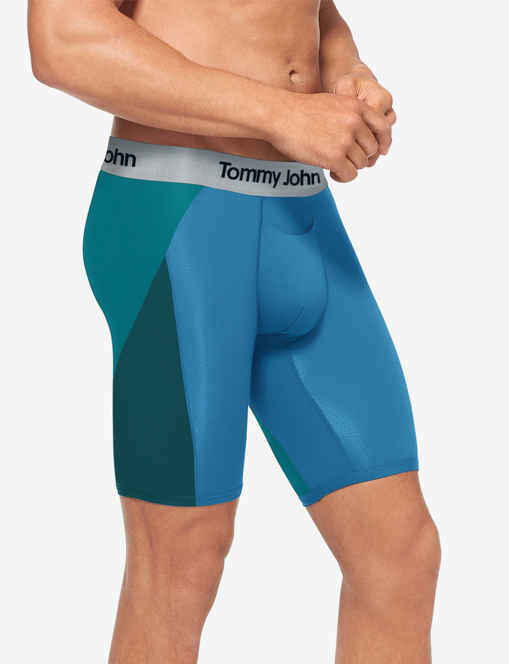 Second Skin Boxer Brief 8"::Fanfare Colorblock