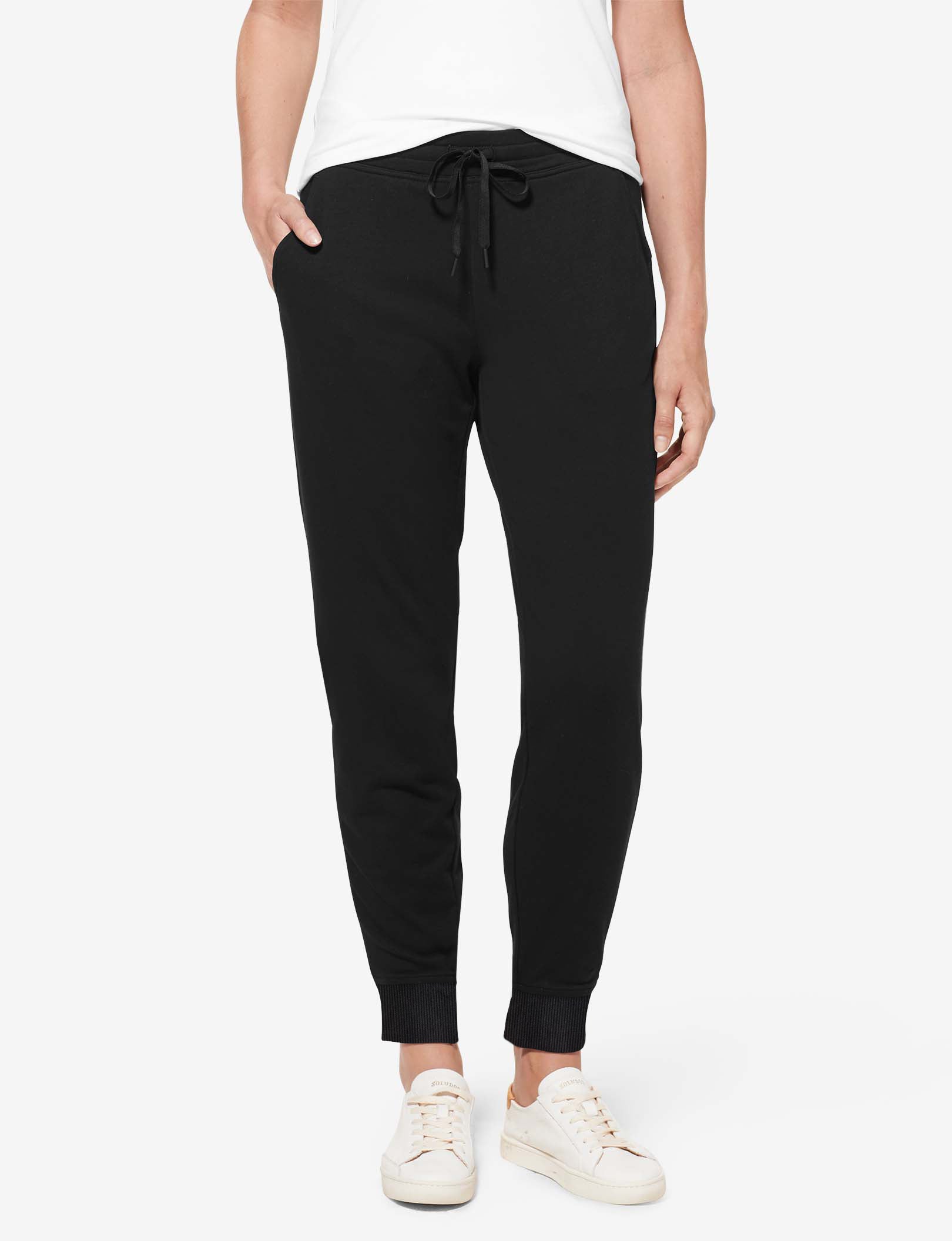 Women's Luxe French Terry Jogger::Black Onyx