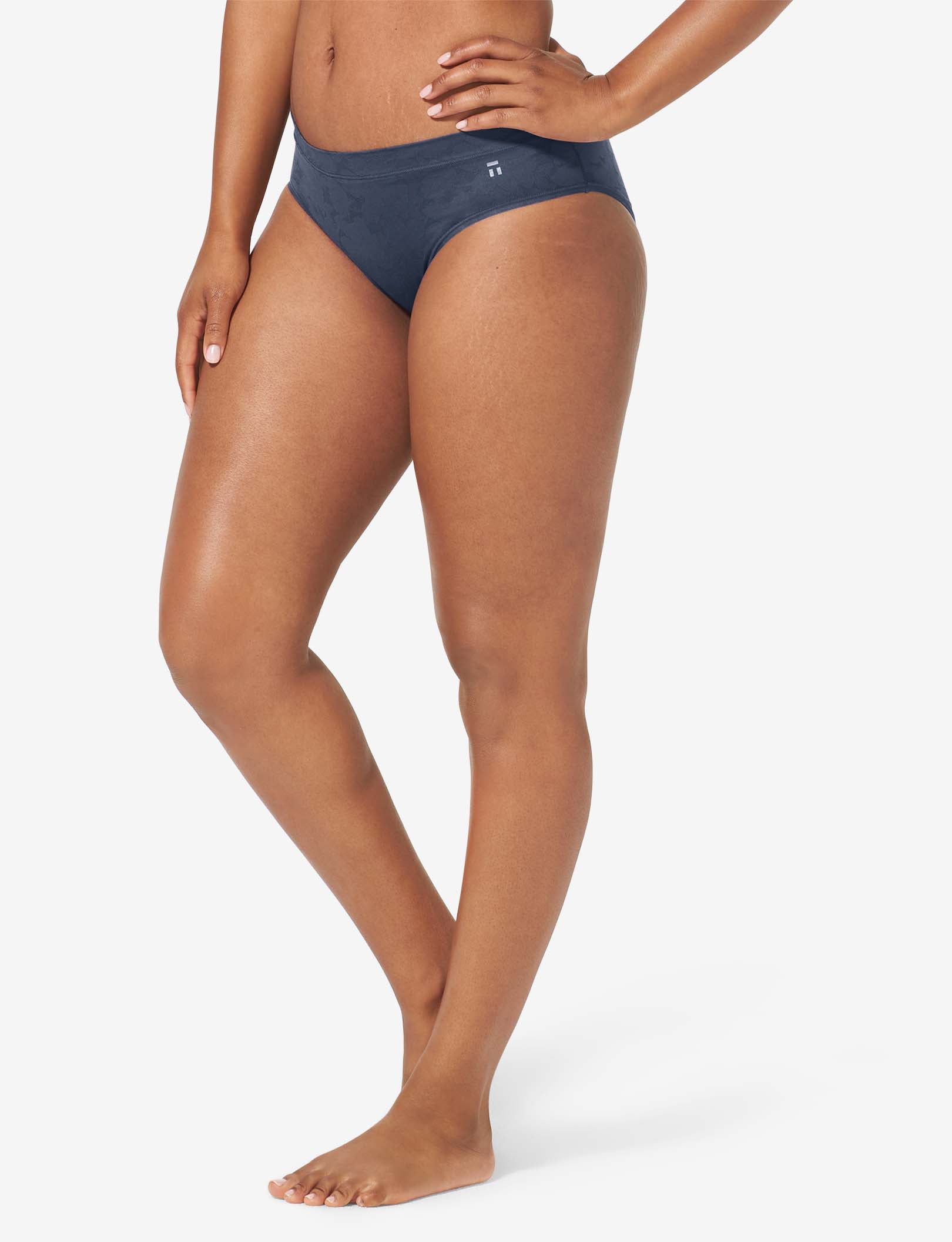 Women’s Second Skin Comfort Lace Brief::Dress Blues Lace