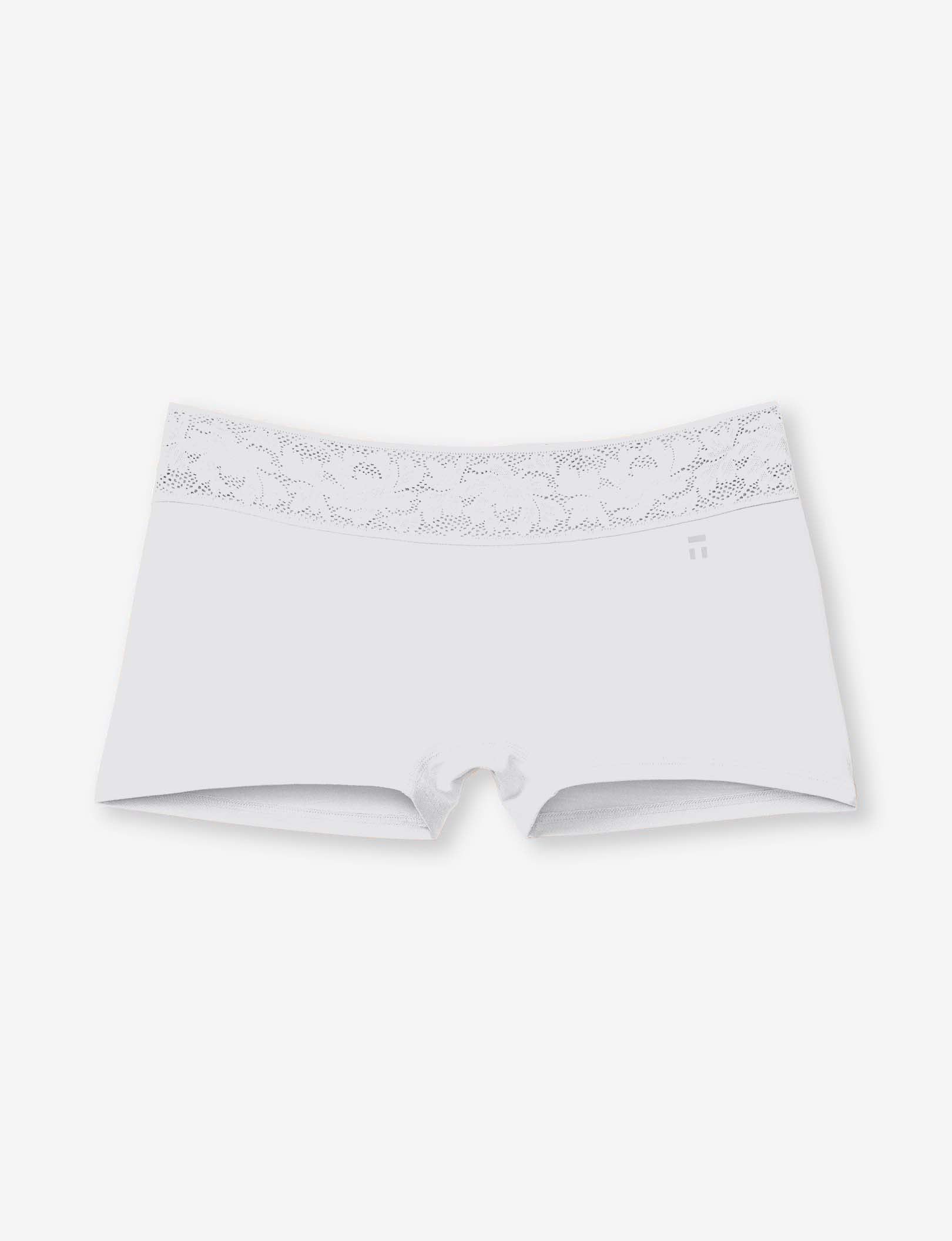 Women's Second Skin Boyshort, Lace Waist::Nimbus Cloud Lace Waist