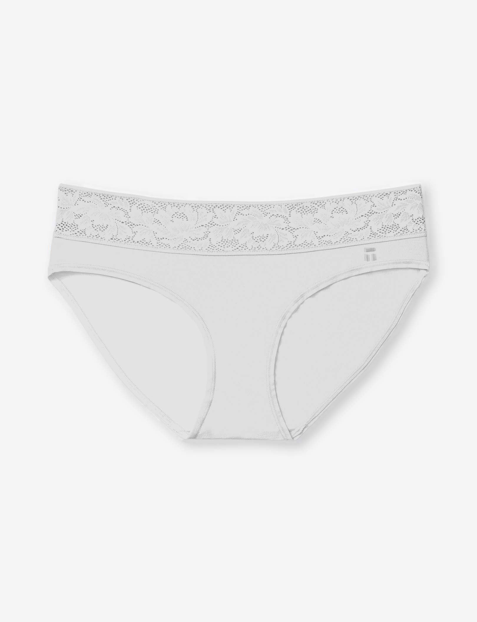 Women's Second Skin Brief, Lace Waist::Nimbus Cloud Lace