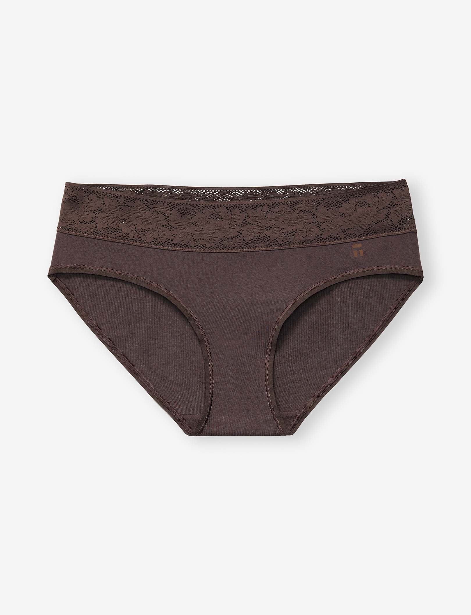 Women's Second Skin Brief, Lace Waist::Shale Lace Waist