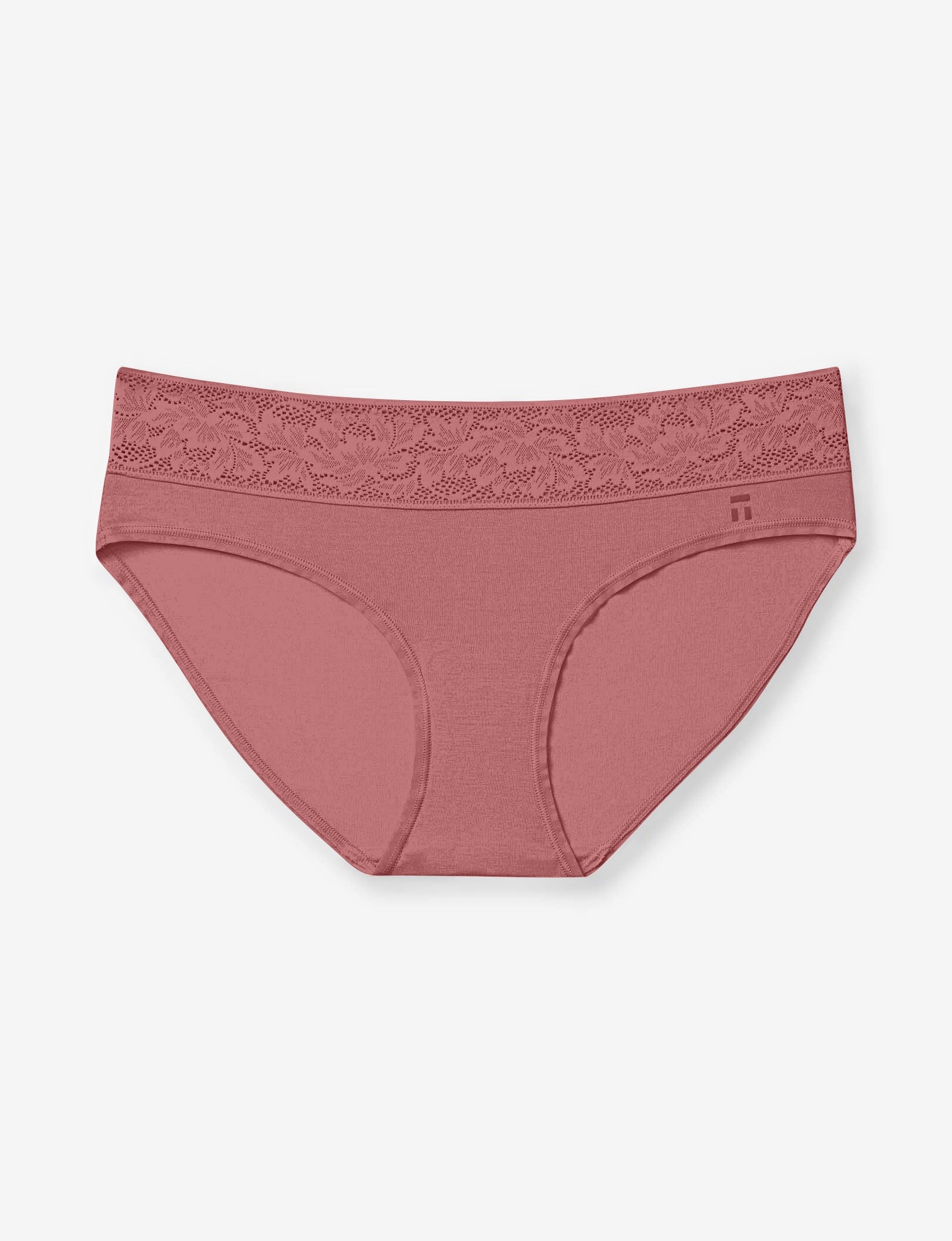 Women's Second Skin Brief, Lace Waist::Deco Rose Lace Waist