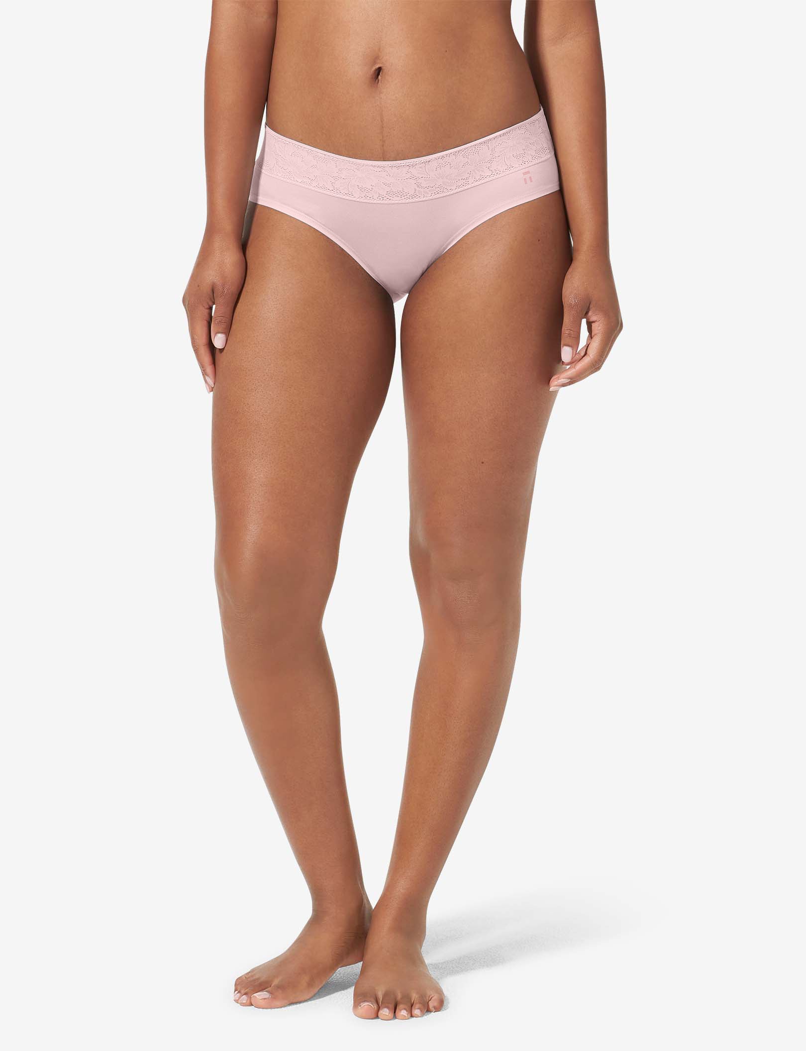 Women's Second Skin Brief, Lace Waist::Peachskin Lace Waist