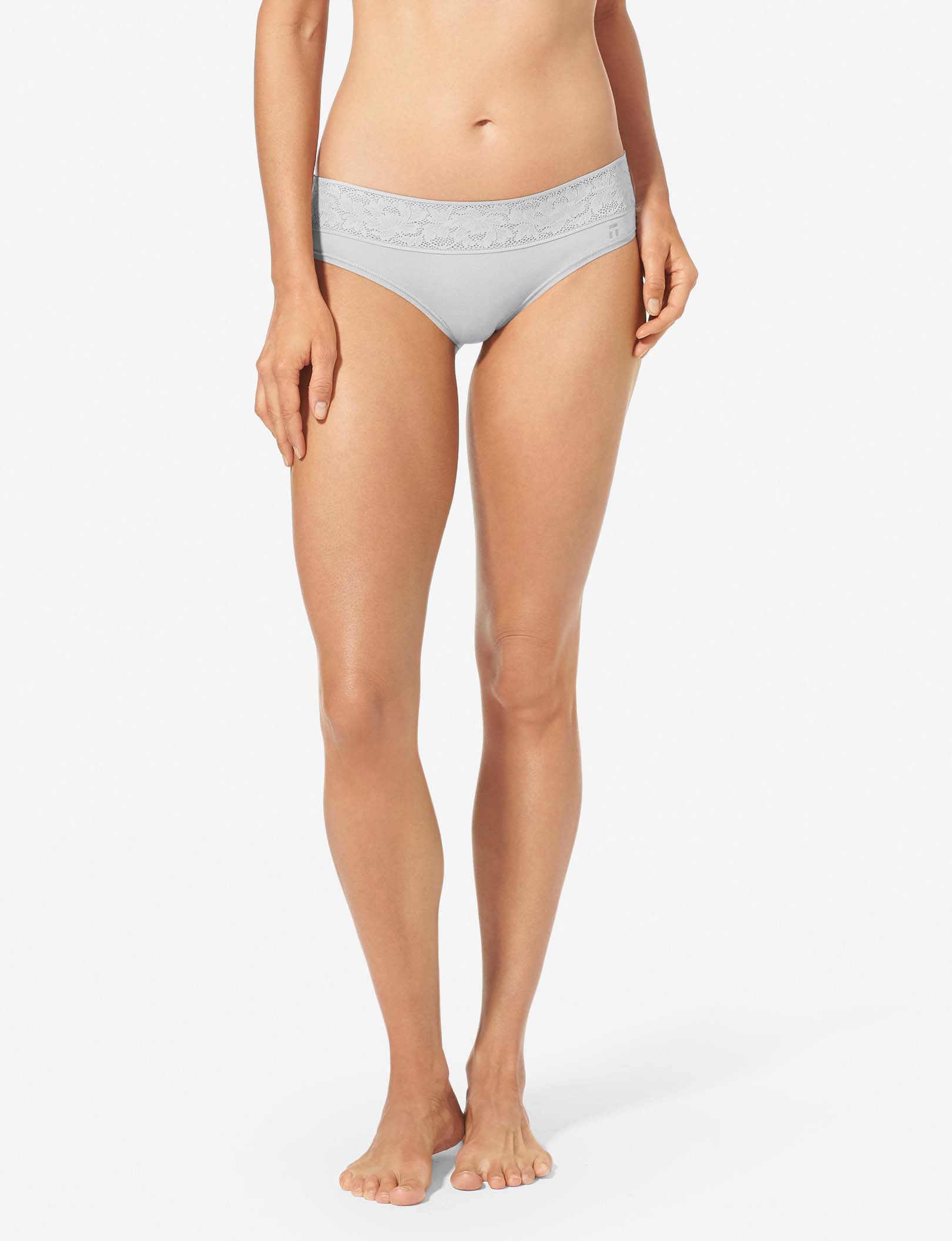 Women's Second Skin Cheeky, Lace Waist::Nimbus Cloud Lace Waist