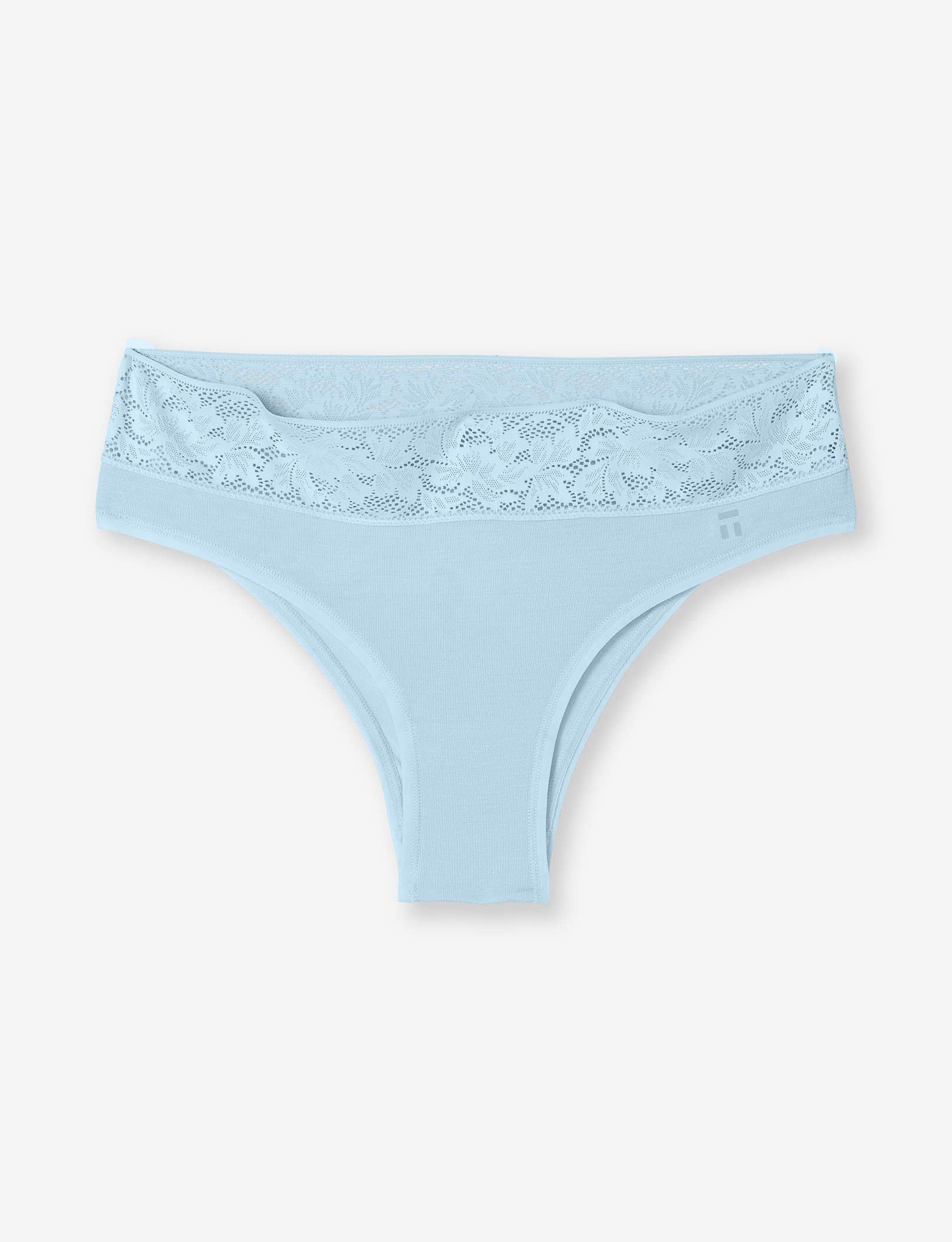 Women's Second Skin Cheeky, Lace Waist::Winter Sky Lace Waist