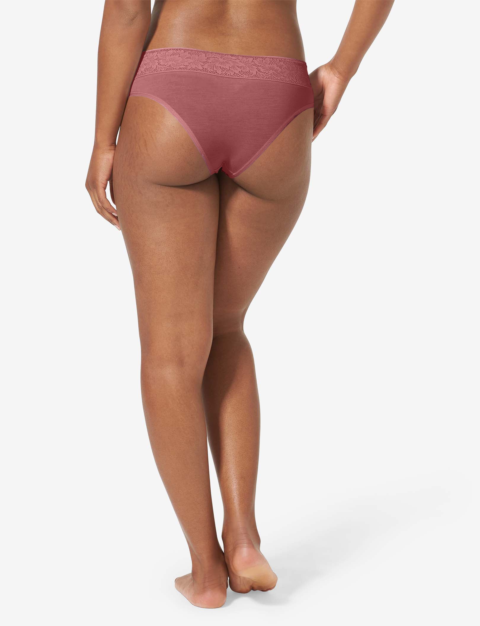 Women's Second Skin Cheeky, Lace Waist::Deco Rose Lace Waist