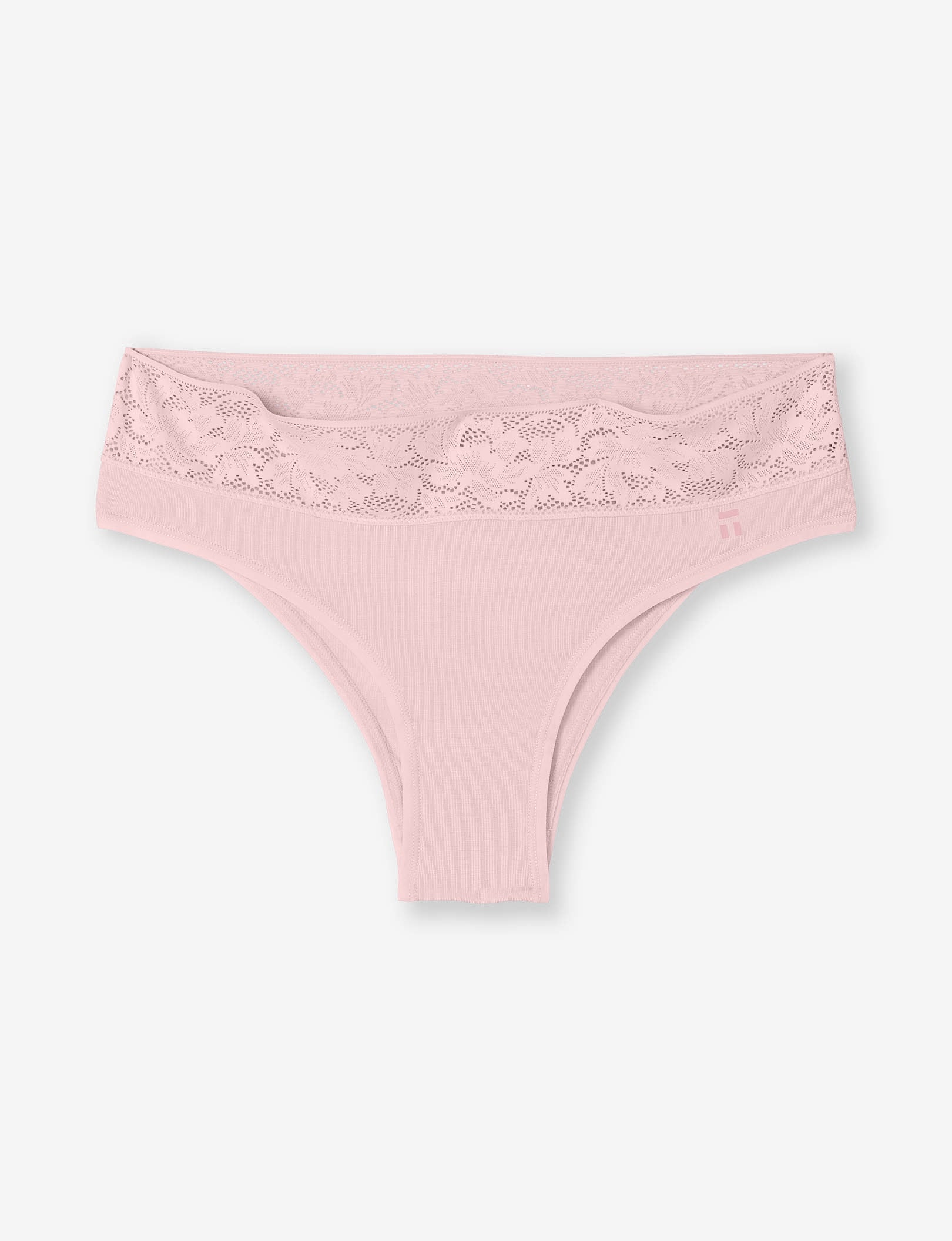 Women's Second Skin Cheeky, Lace Waist::Peachskin Lace Waist