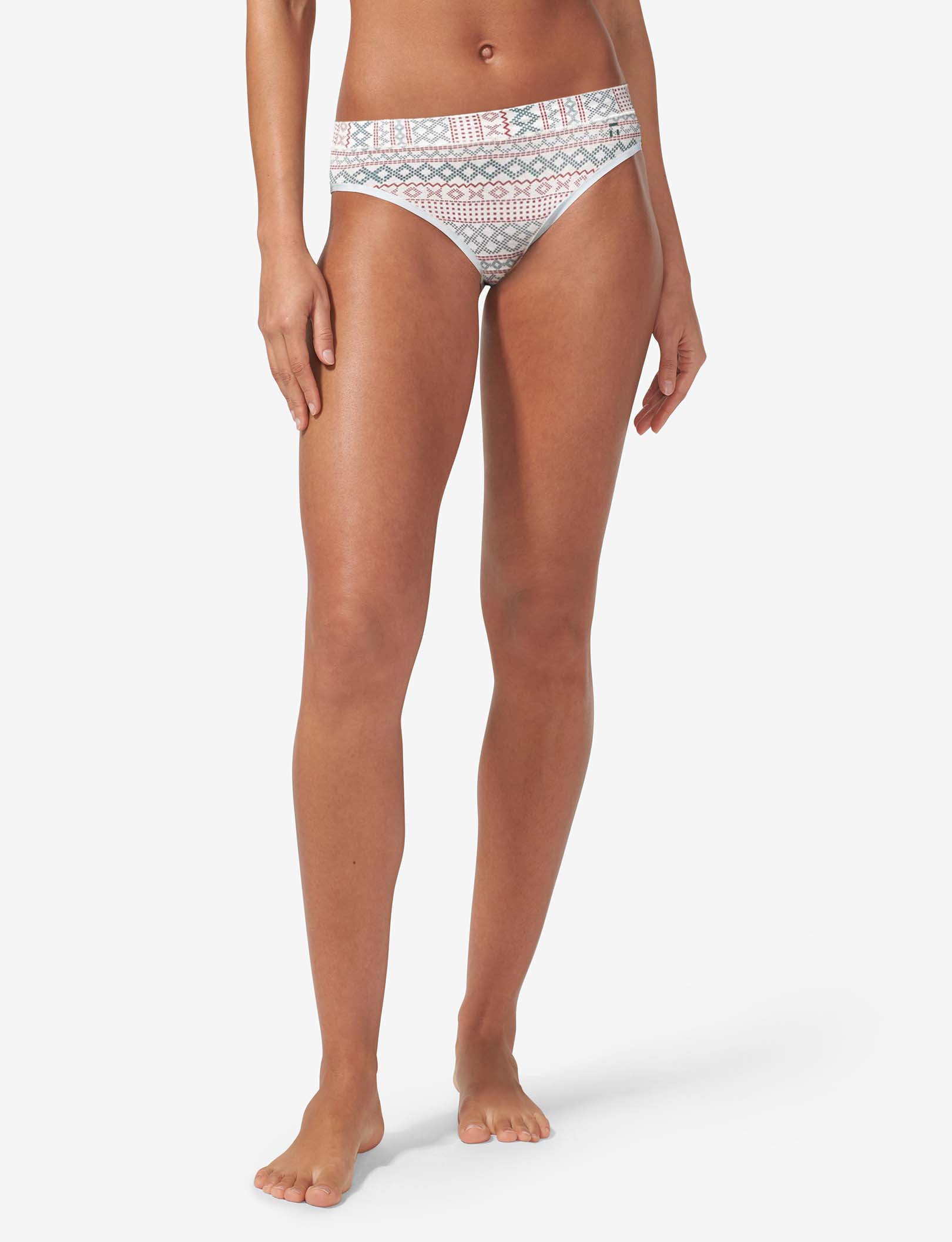 Women's Cool Cotton Cheeky::Oatmeal Stitch Fair-Isle