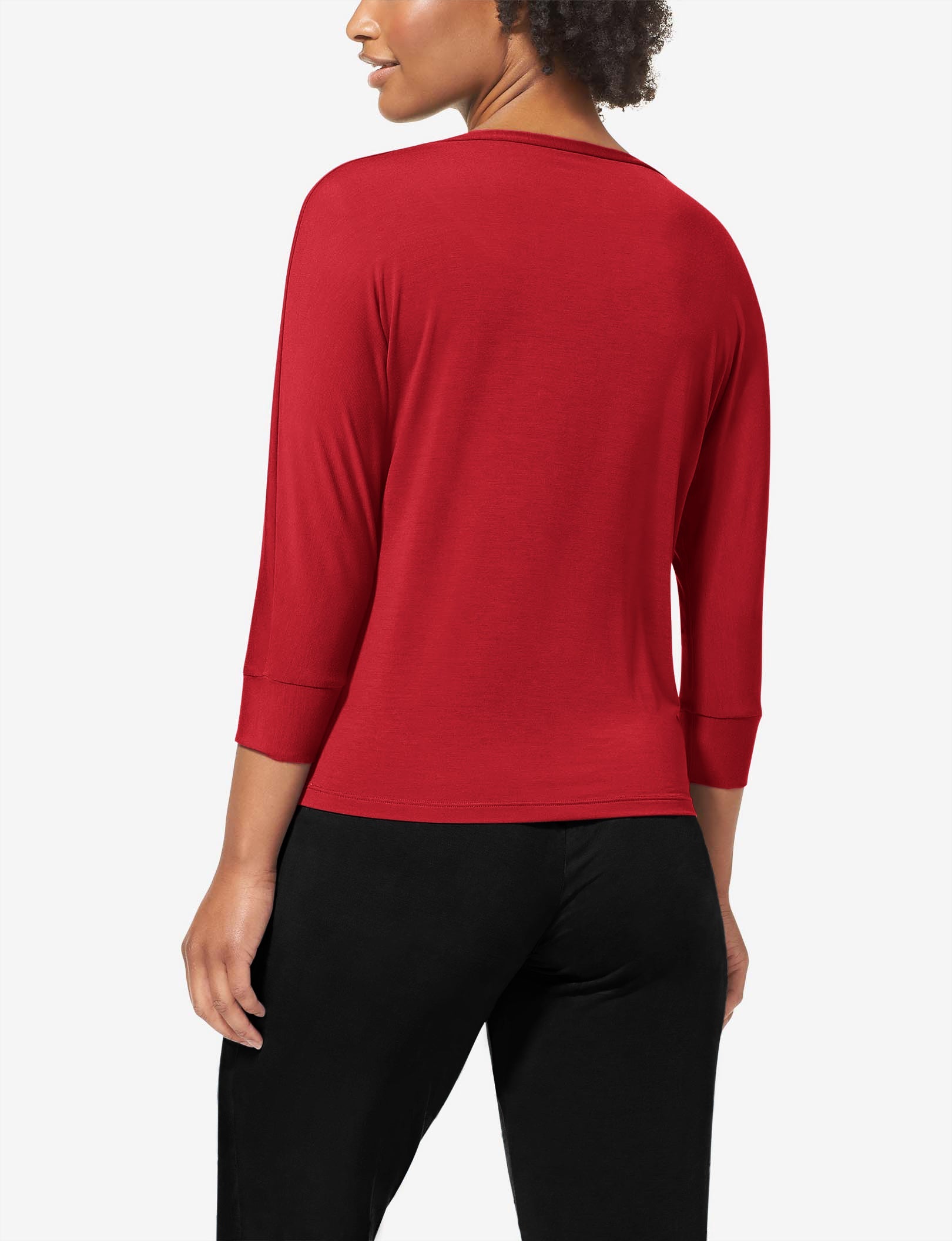 Women's Second Skin 3/4 Sleep Tee::Haute Red