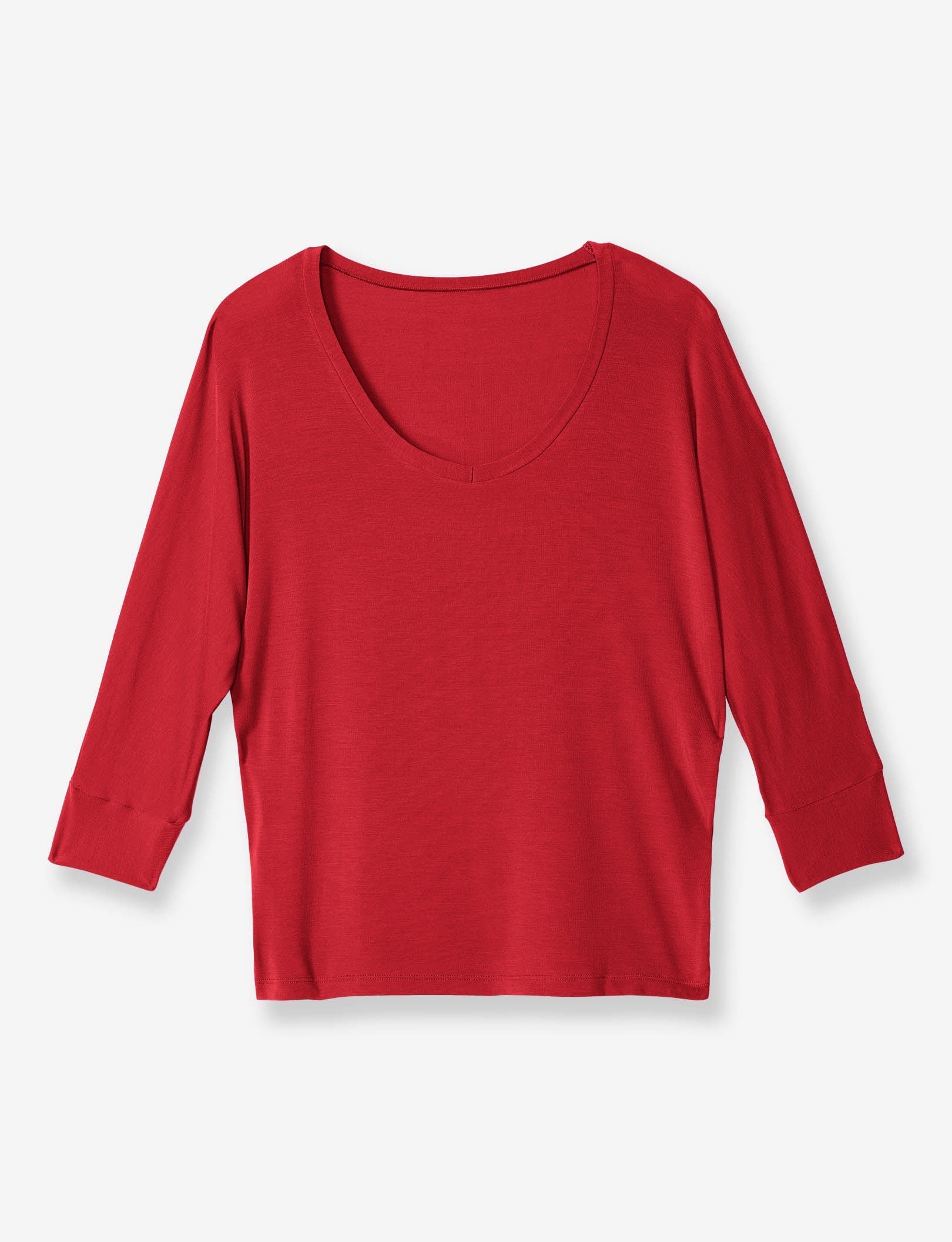 Women's Second Skin 3/4 Sleep Tee::Haute Red