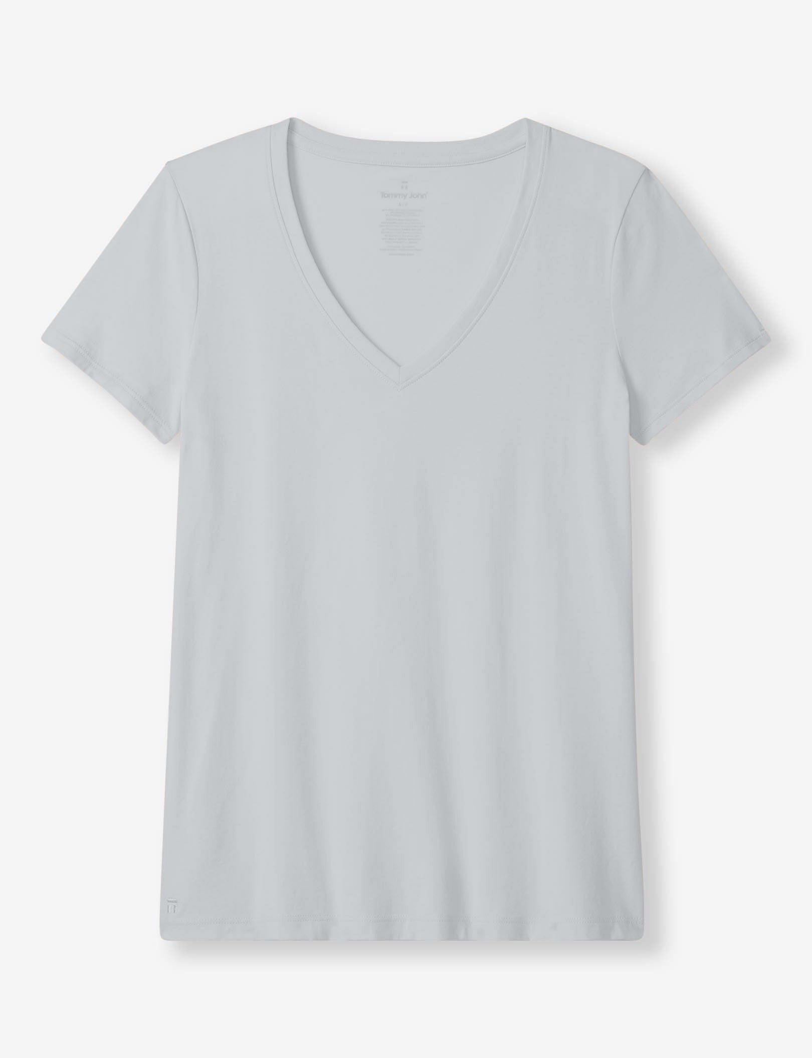 Women's Second Skin V-Neck Tee::Pearl Blue