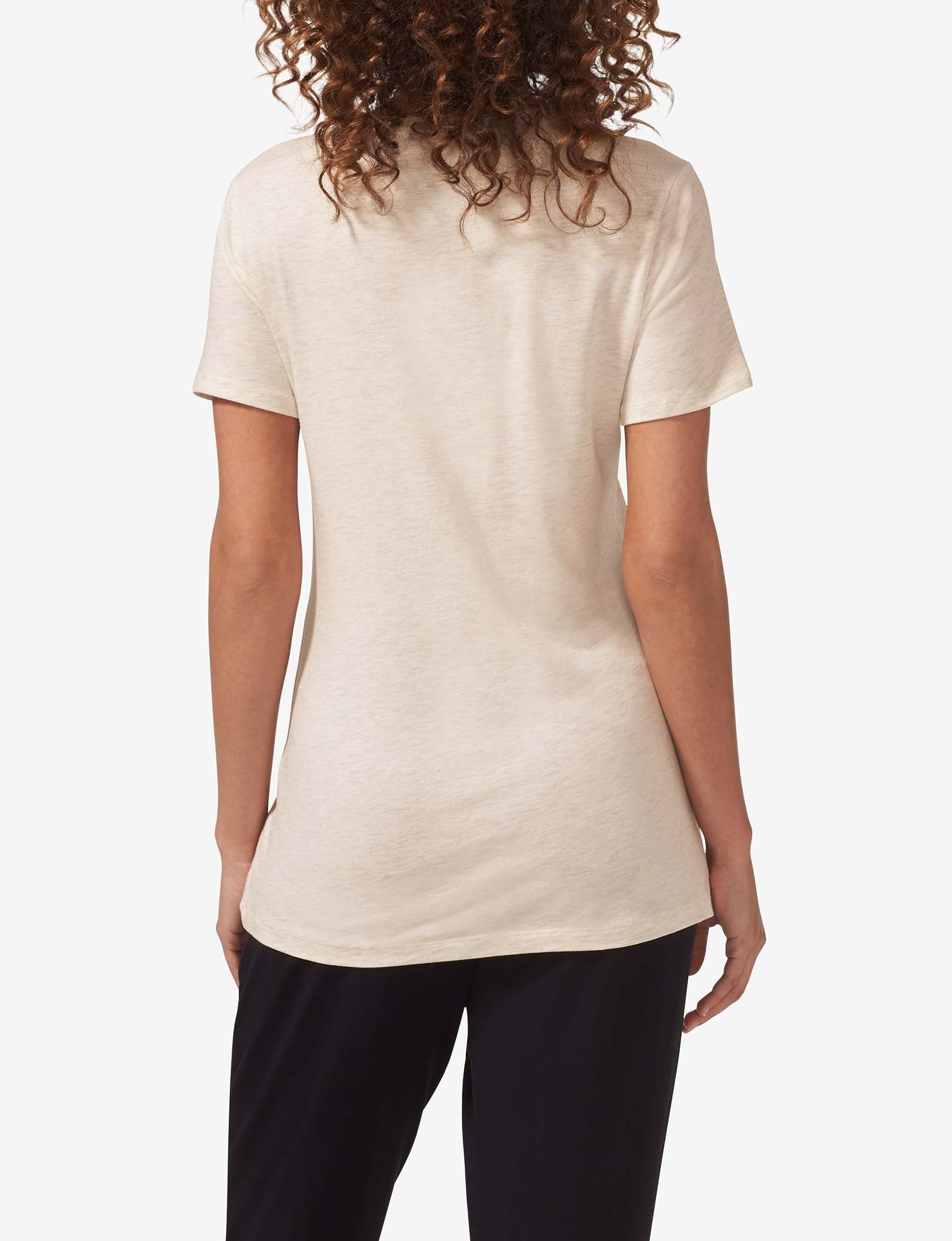 Women's Second Skin V-Neck Tee::Oatmeal Heather