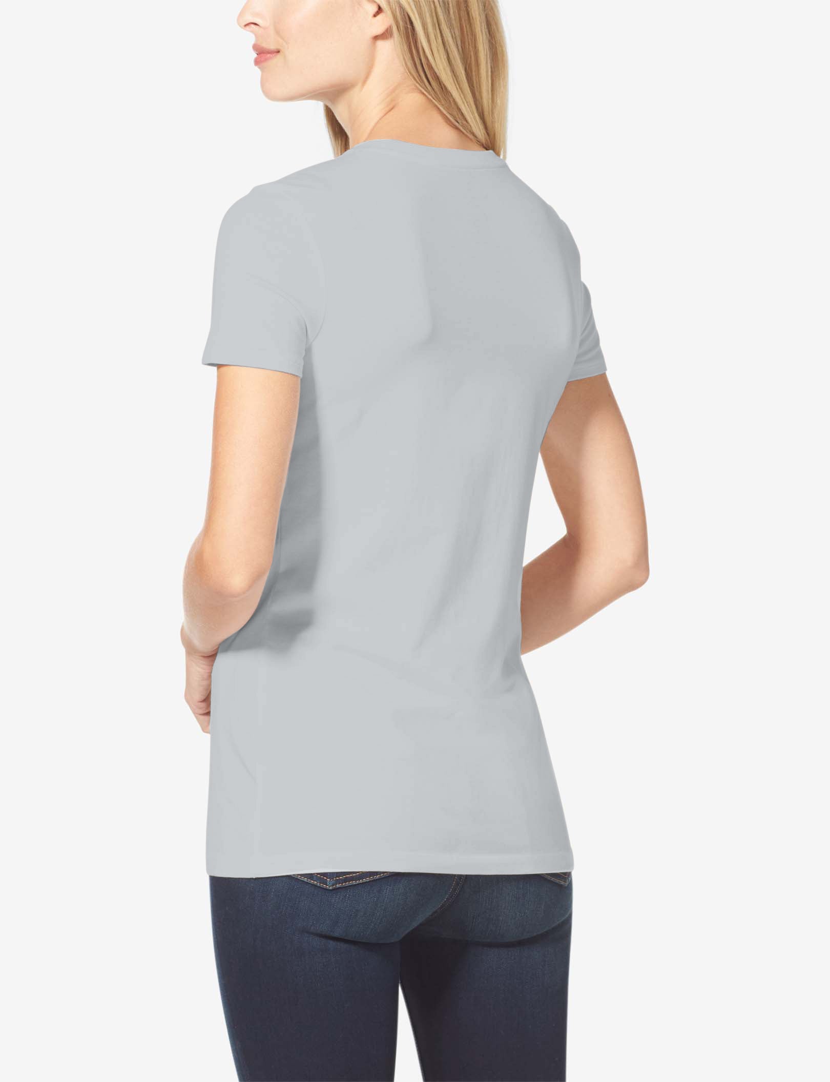 Women's Second Skin Crew Neck Tee::Pearl Blue