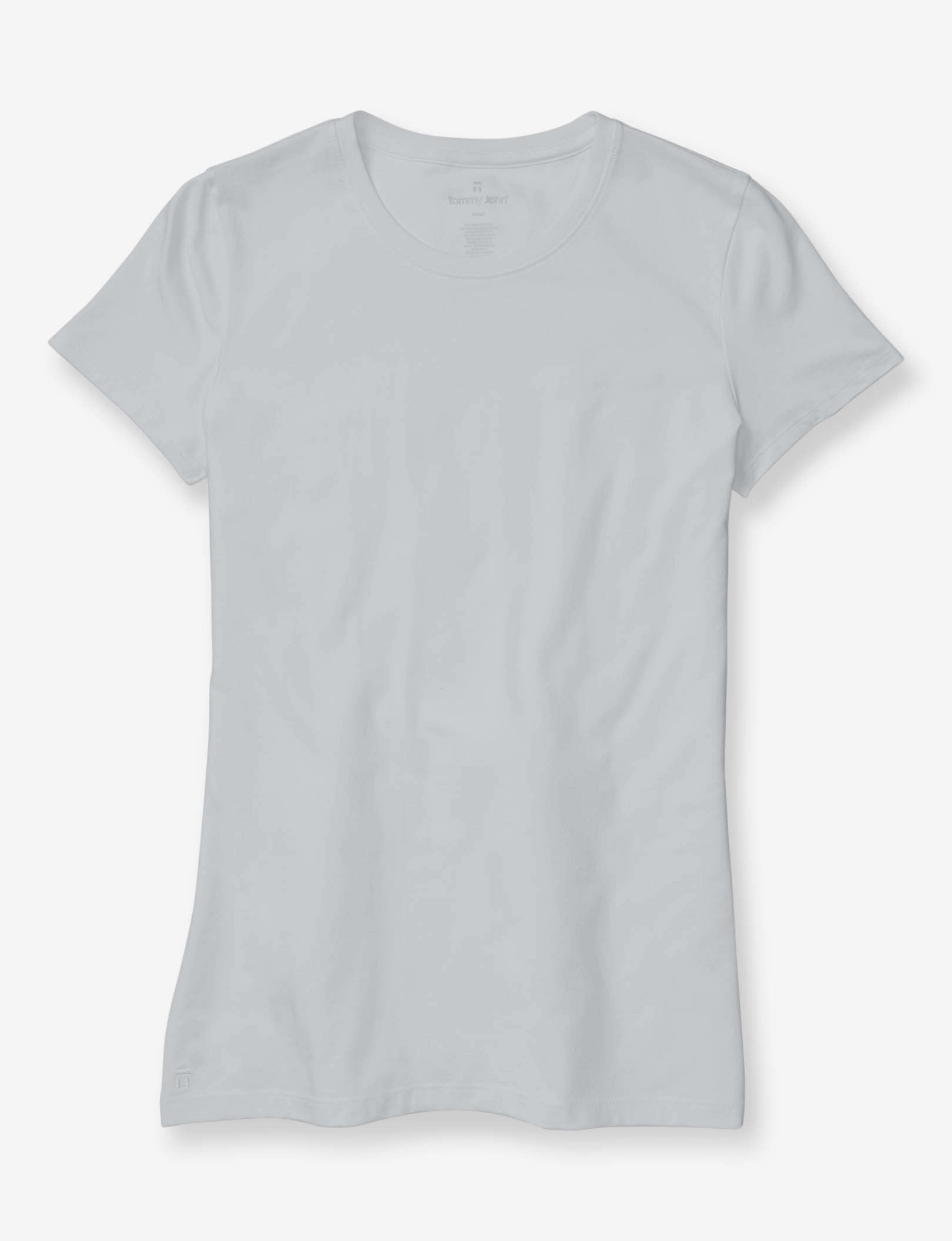 Women's Second Skin Crew Neck Tee::Pearl Blue