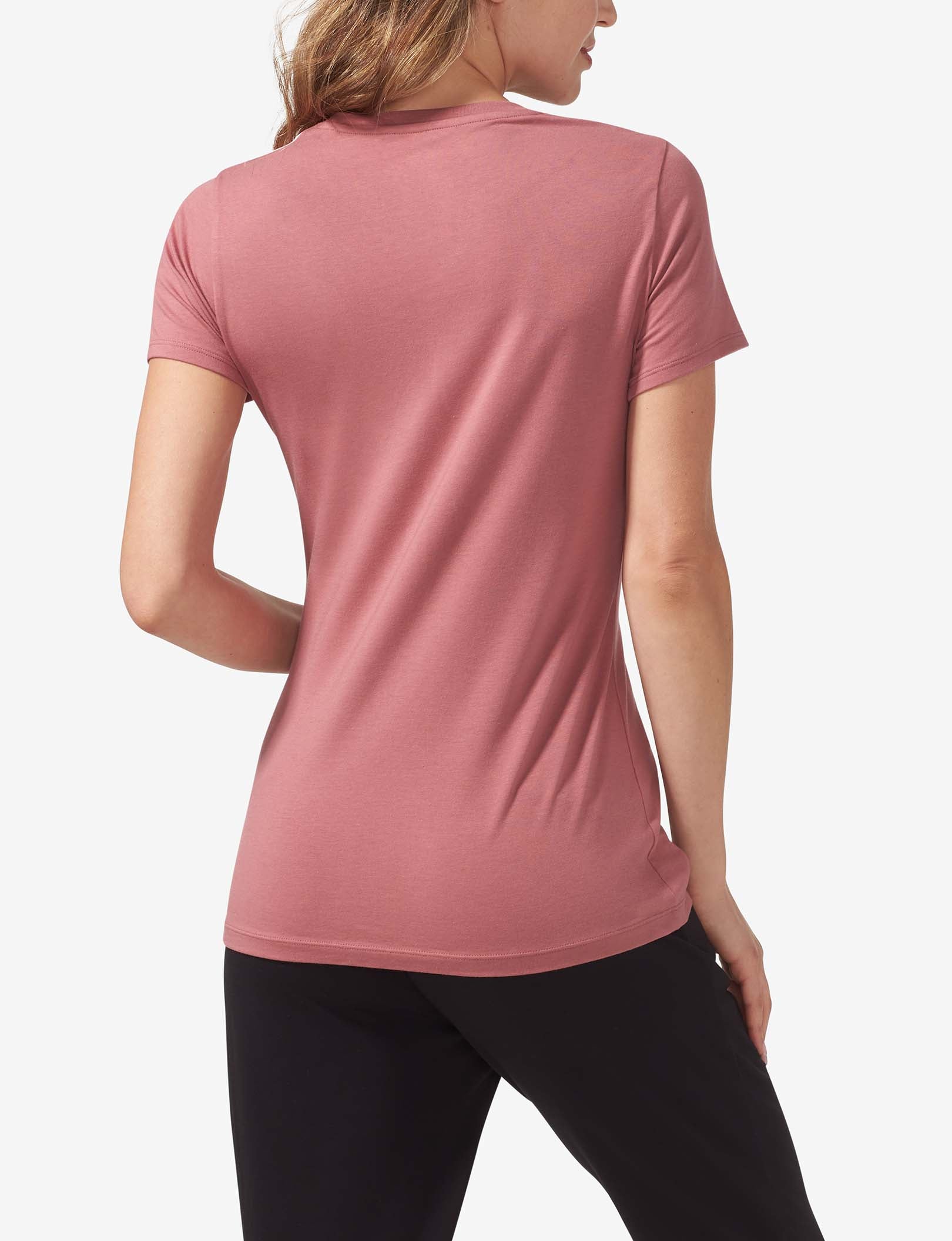 Women's Second Skin Crew Neck Tee::Deco Rose