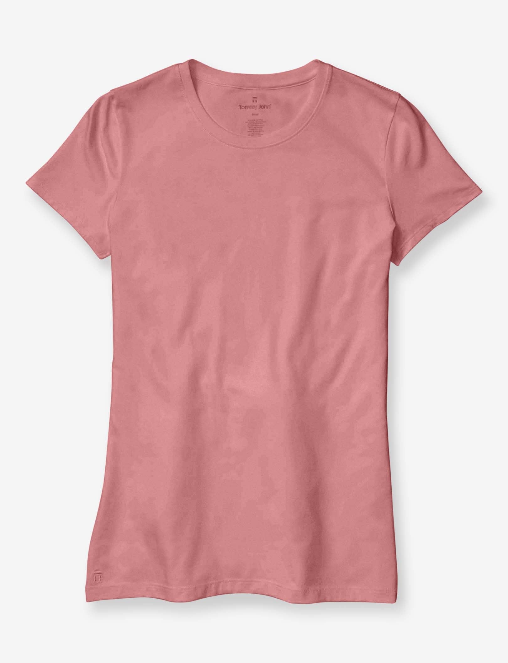 Women's Second Skin Crew Neck Tee::Deco Rose
