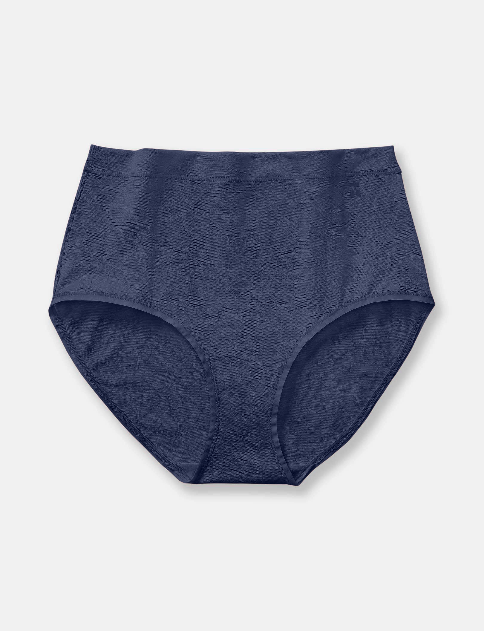 Women’s Second Skin Comfort Lace High Rise Brief::Dress Blues Lace