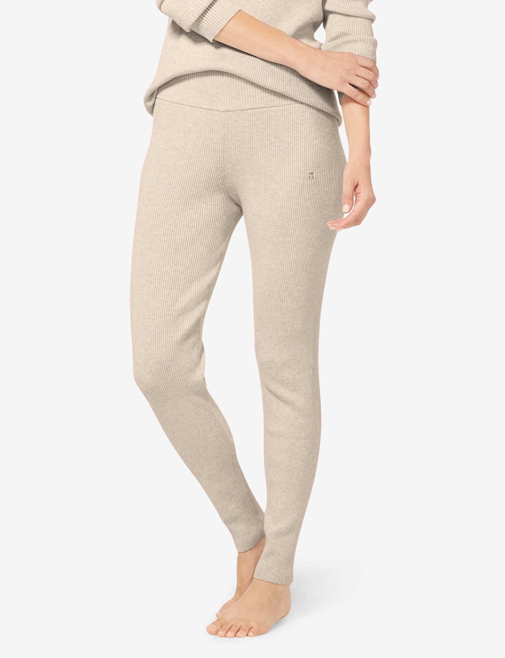Women's Lounge Knit Legging::Oatmeal Heather