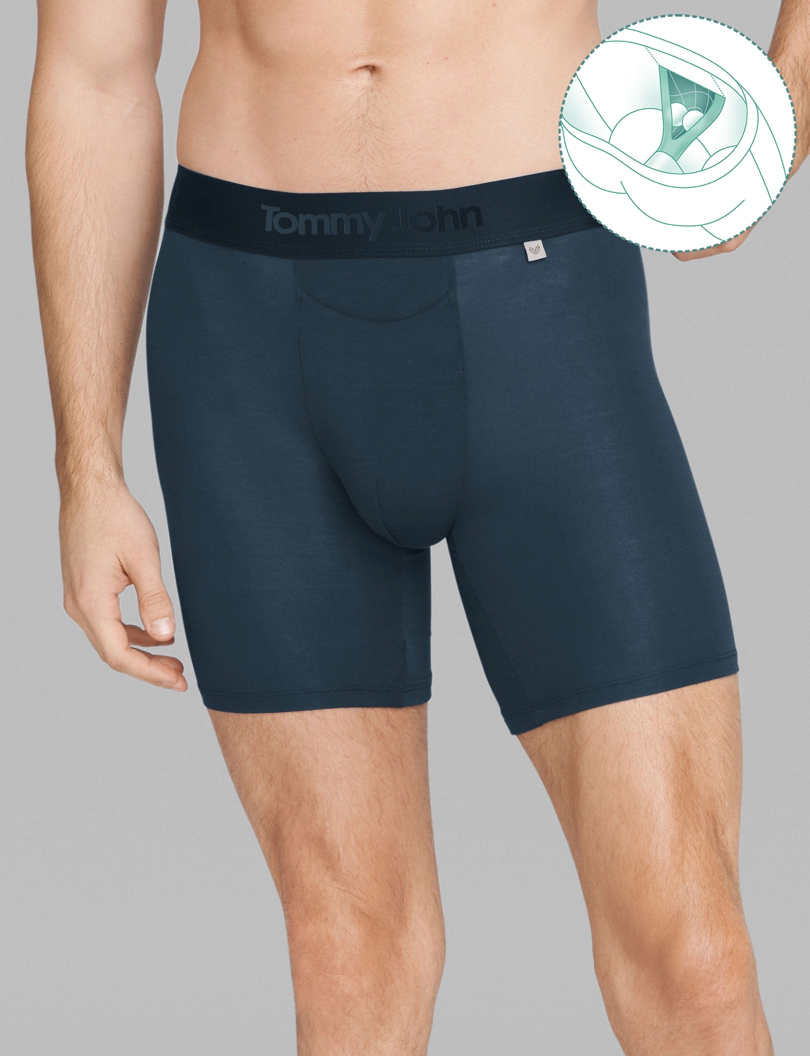 Second Skin Hammock Pouch Mid-Length Boxer Brief 6"::Dress Blues