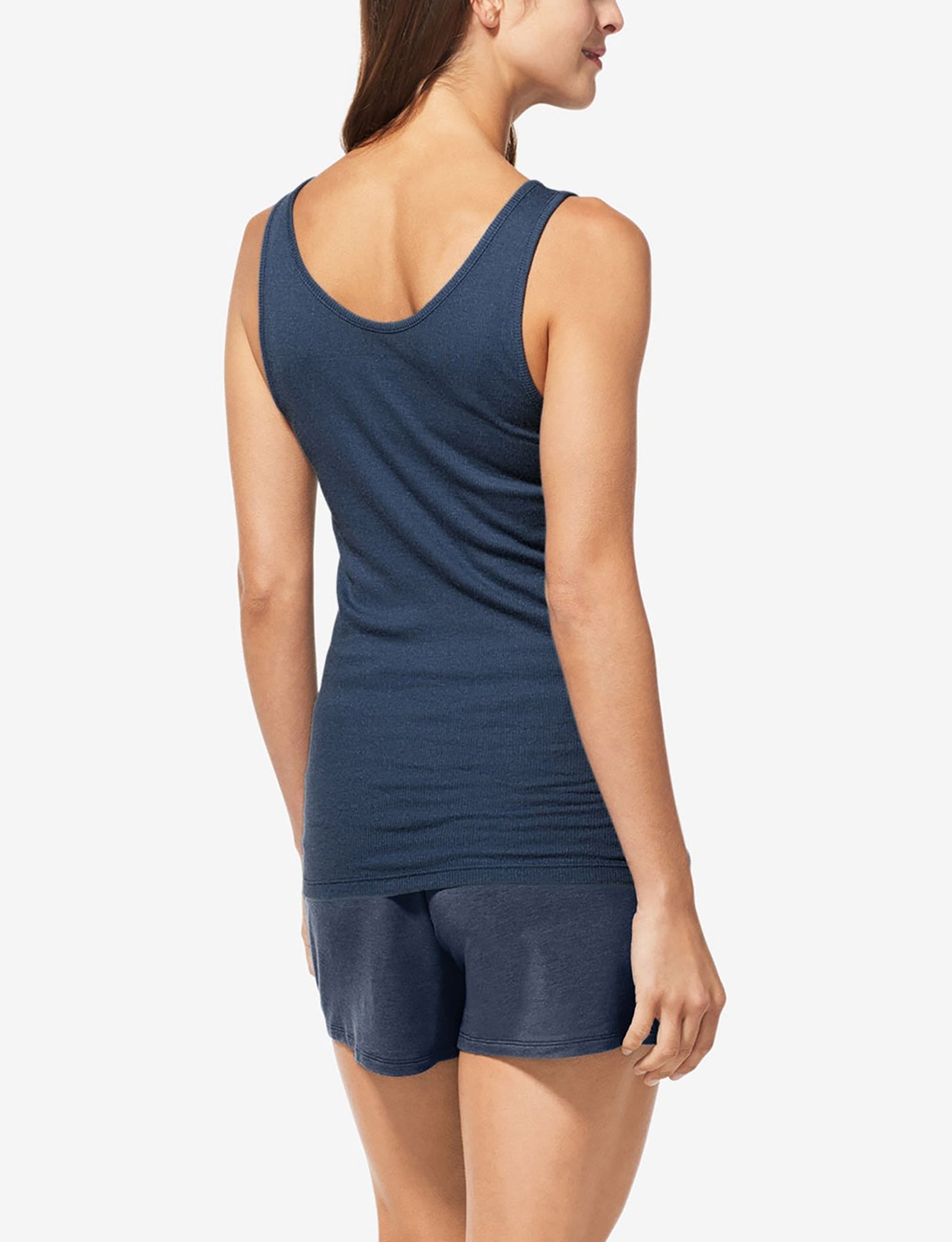 Women's Lounge Scoop or V-Neck Tank::Dress Blues Heather