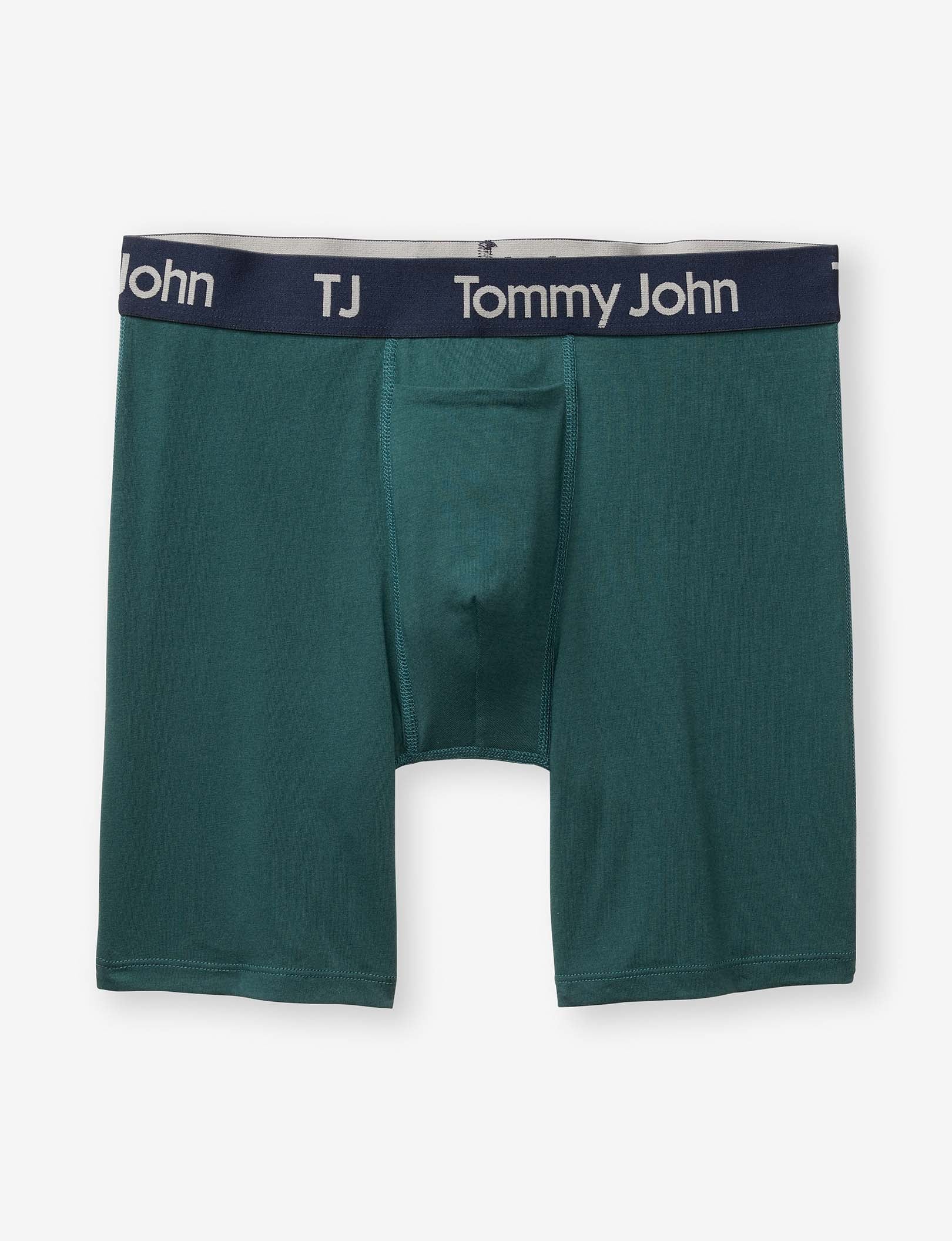 TJ Cotton Stretch Mid-Length Boxer Brief 6” (2-Pack)::Dress Blues/June Bug