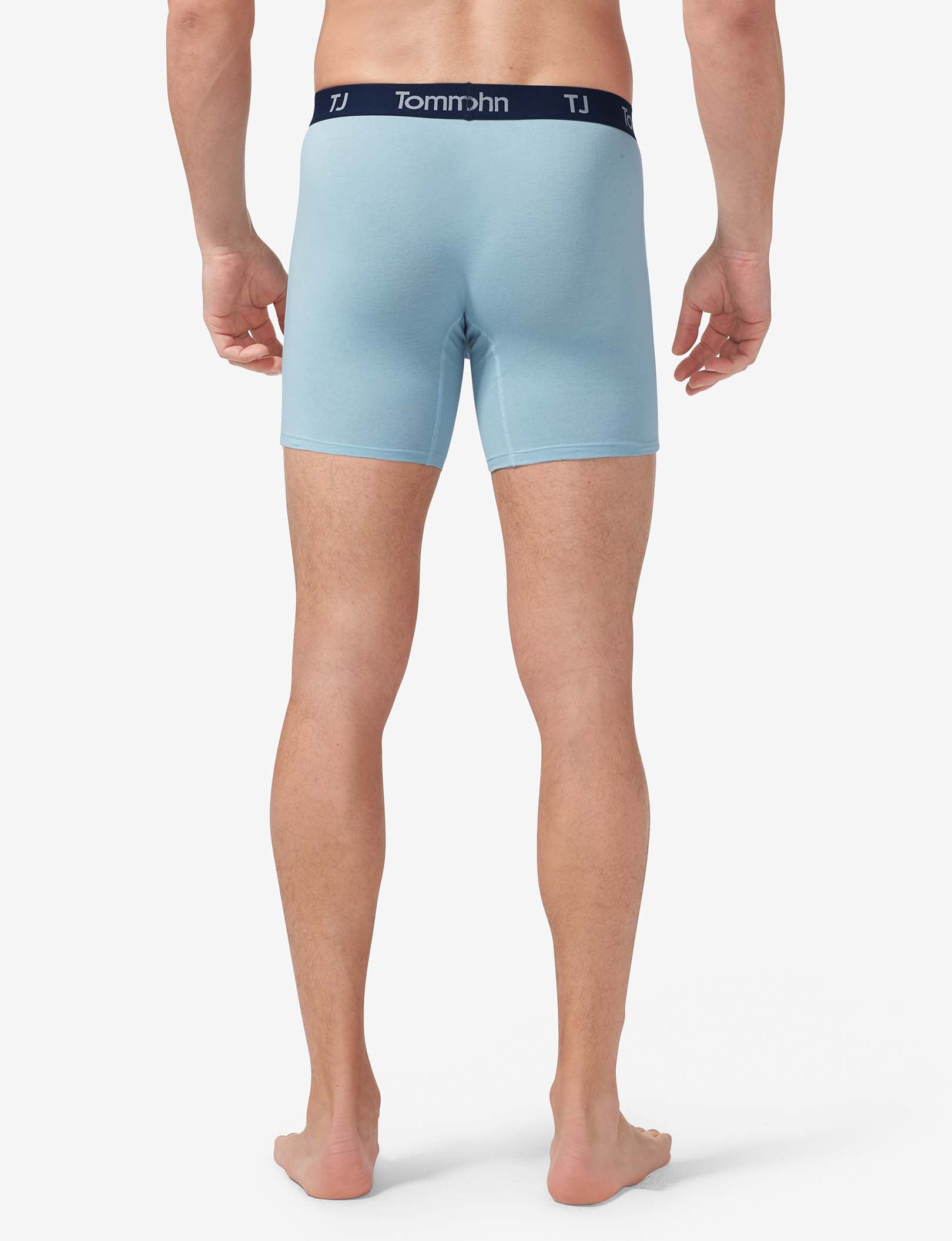 TJ Cotton Stretch Mid-Length Boxer Brief 6” (2-Pack)::Forget Me Not