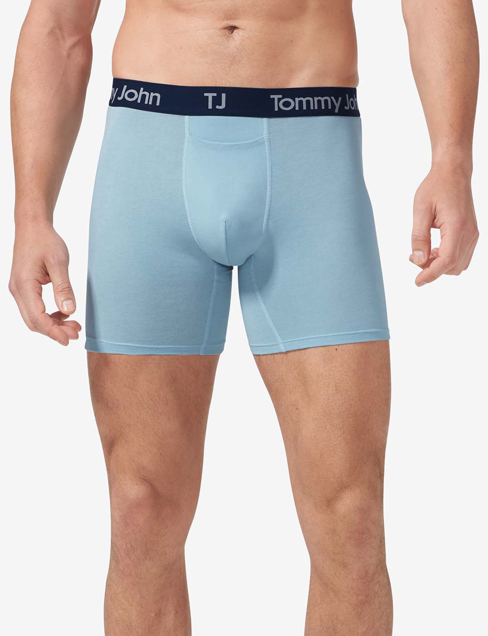 TJ Cotton Stretch Mid-Length Boxer Brief 6” (2-Pack)::Forget Me Not