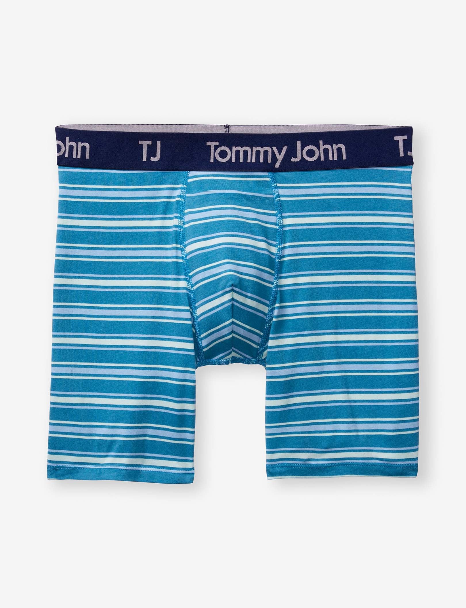 TJ Cotton Stretch Mid-Length Boxer Brief 6” (2-Pack)::Forget Me Not