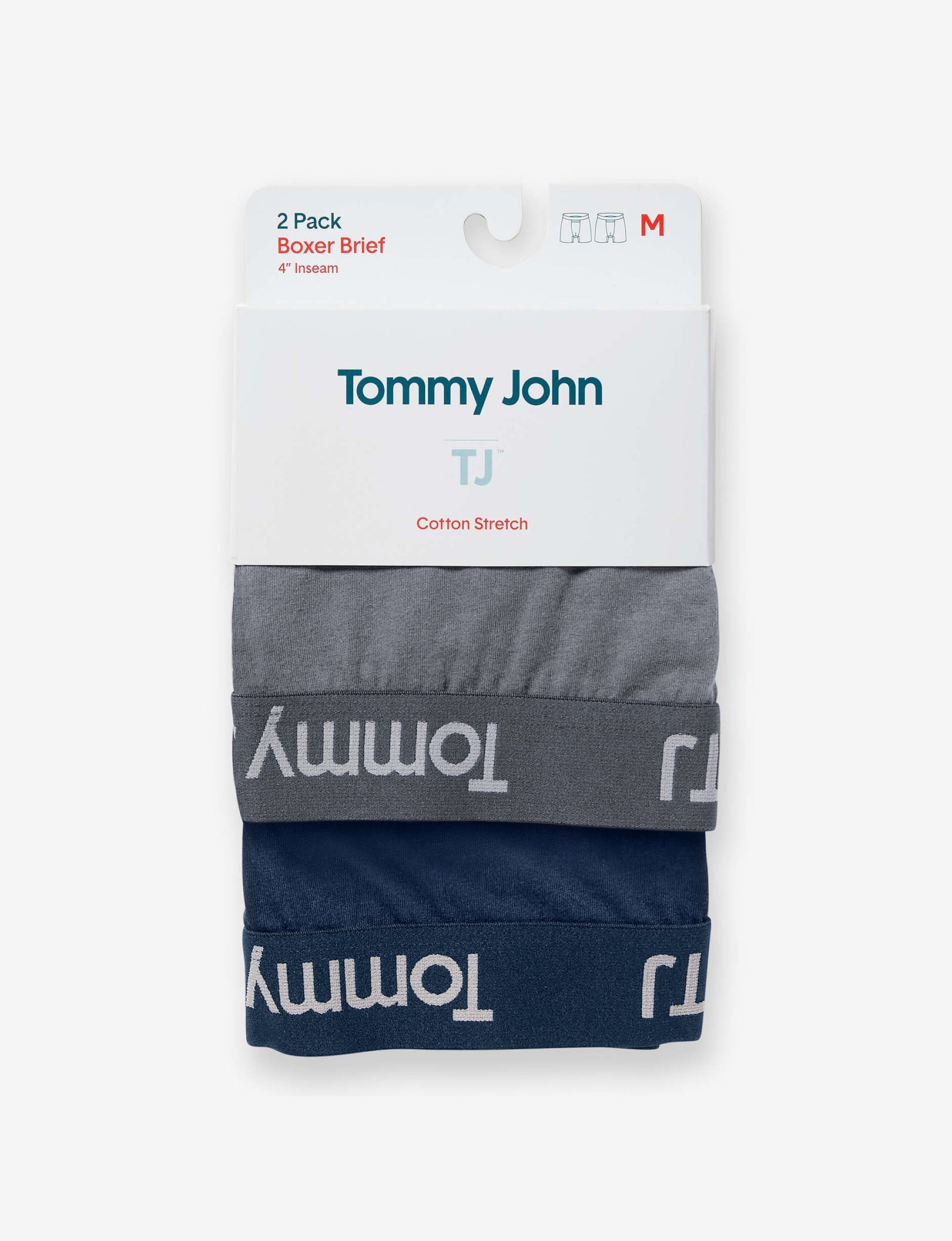 TJ Cotton Stretch Trunk 4” (2-Pack)::Dress Blues/Turbulence