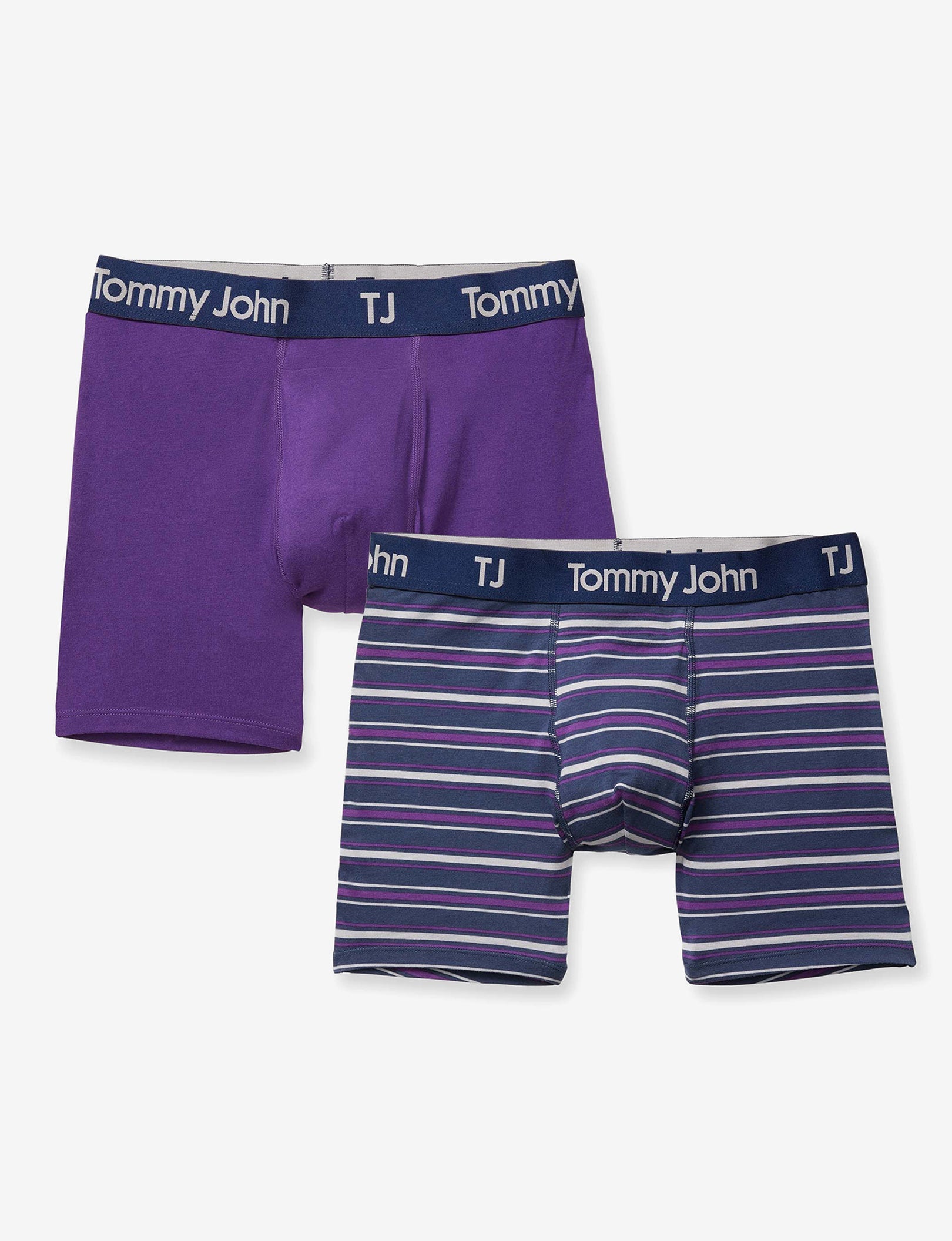 TJ Cotton Stretch Trunk 4” (2-Pack)::Sidecar Stripe/Acai Combo